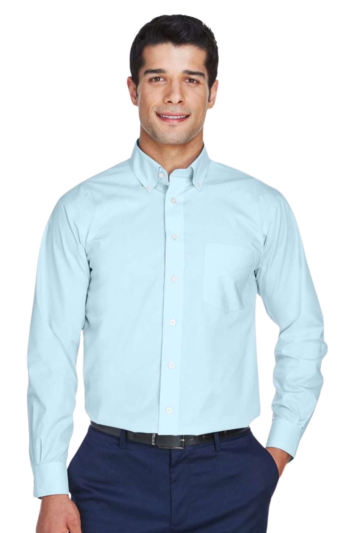 Men's Crown Collection Broadcloth Woven Dress Shirt