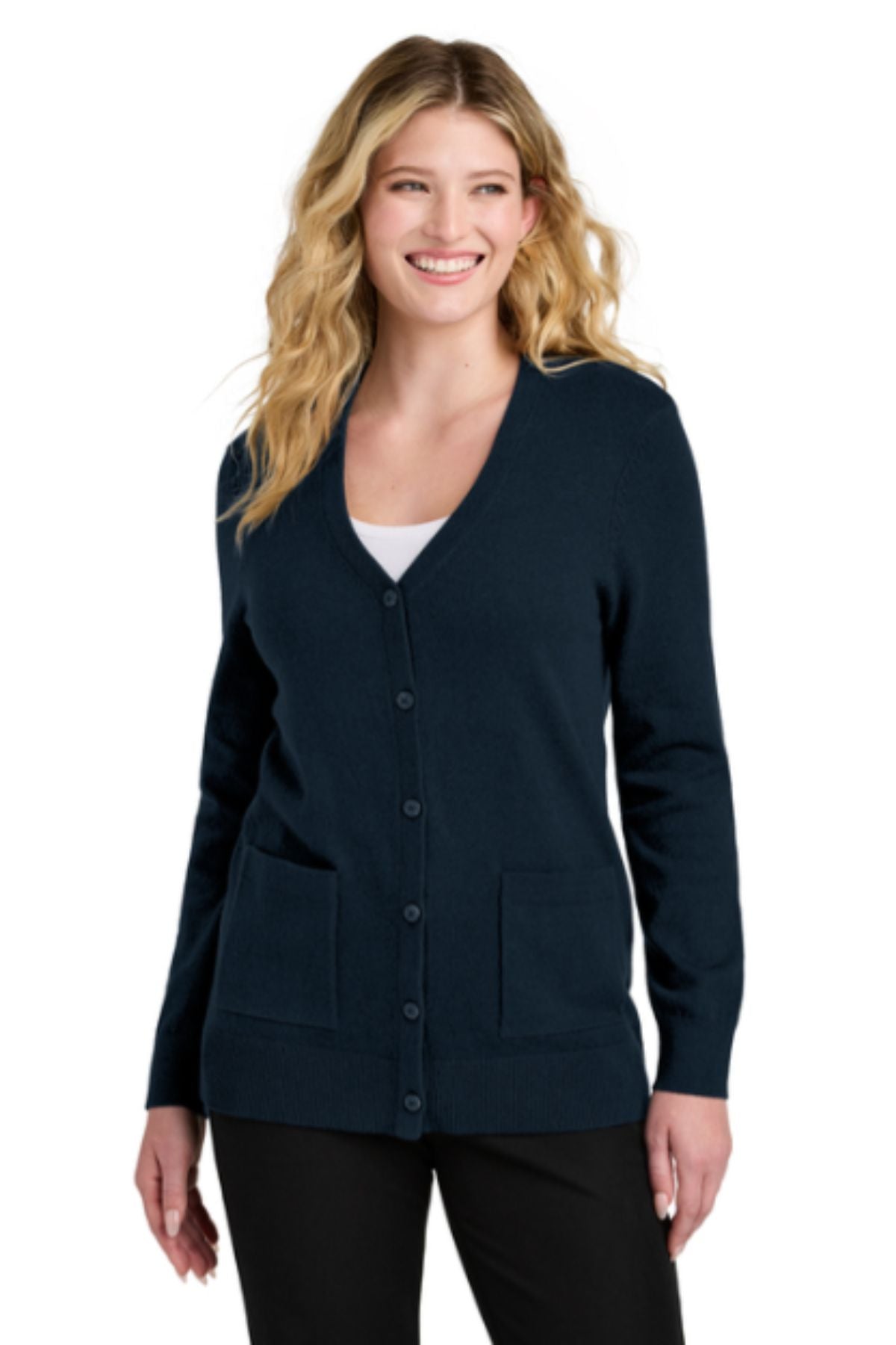 Port Authority® Women’s Easy Care Button-Up Cardigan Sweater