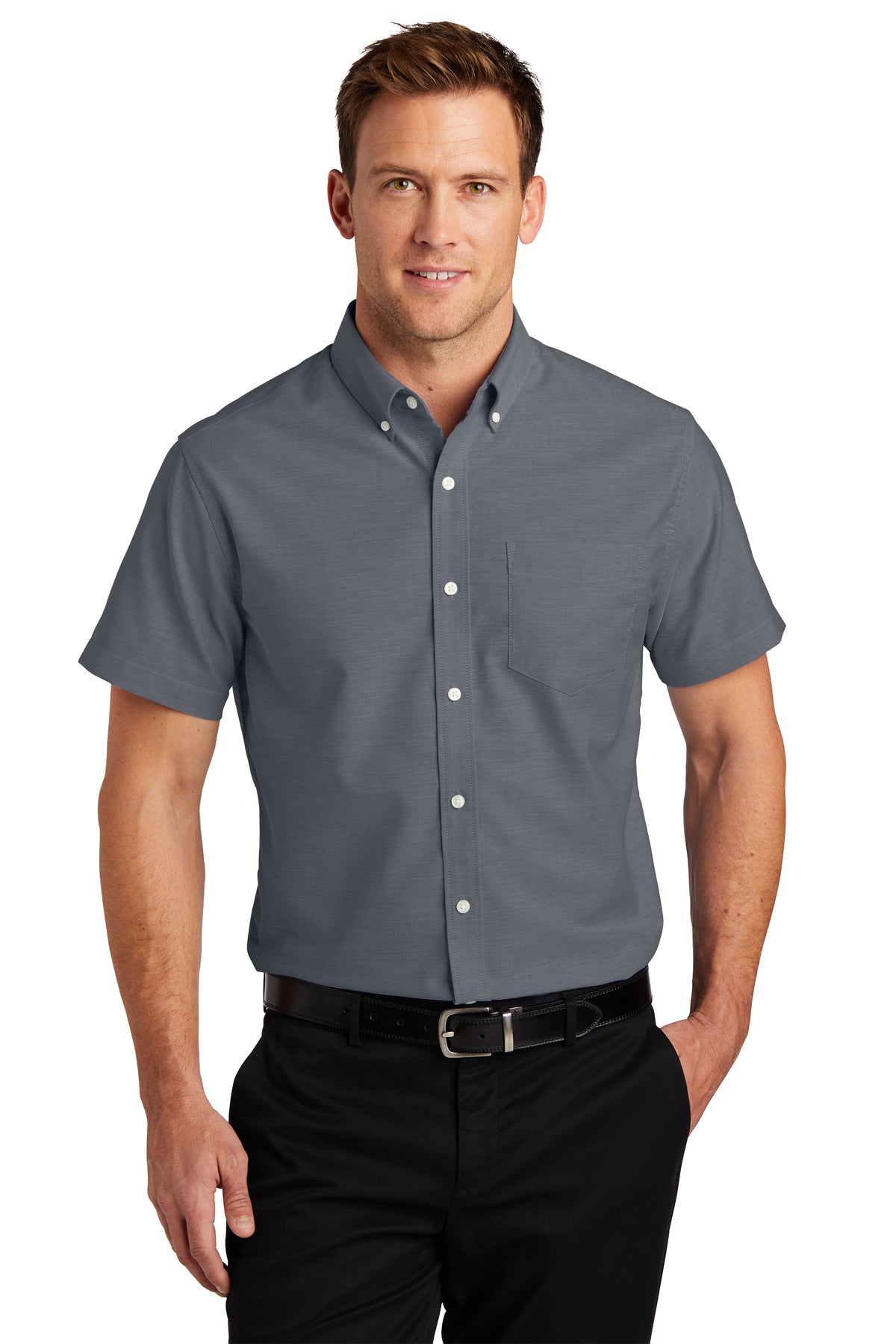 Port Authority® Short Sleeve SuperPro™ Oxford Shirt