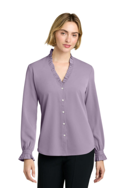 Brooks Brothers® Women’s Long Sleeve Ruffle Collar Blouse