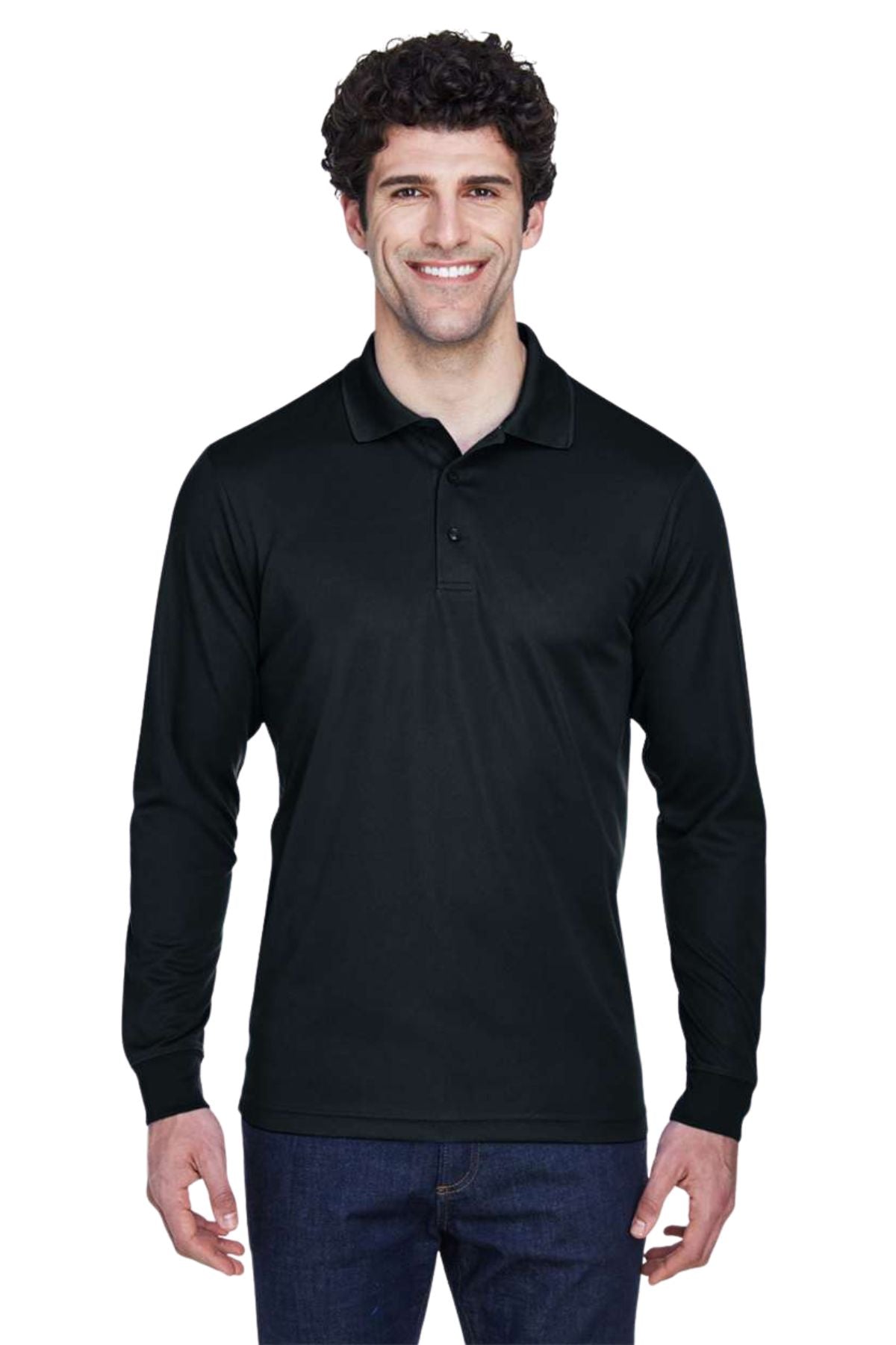 Men’s Pinnacle Performance Long Sleeve Pique Polo