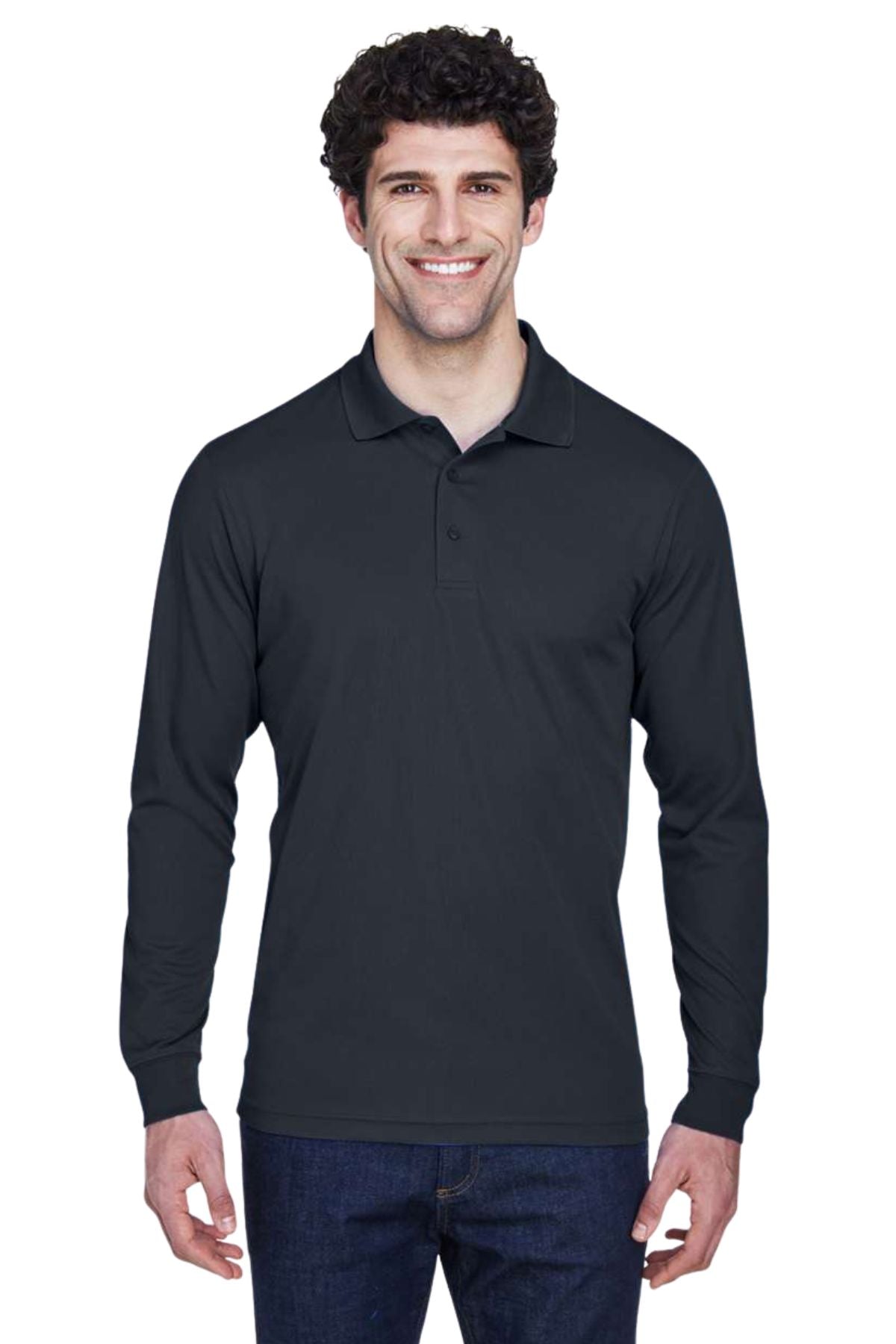 Men’s Pinnacle Performance Long Sleeve Pique Polo