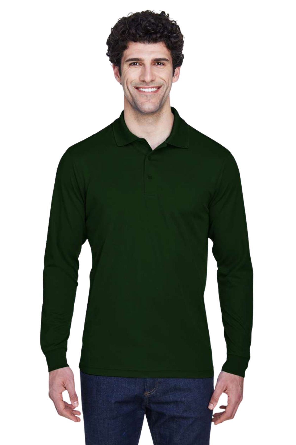 Men’s Pinnacle Performance Long Sleeve Pique Polo