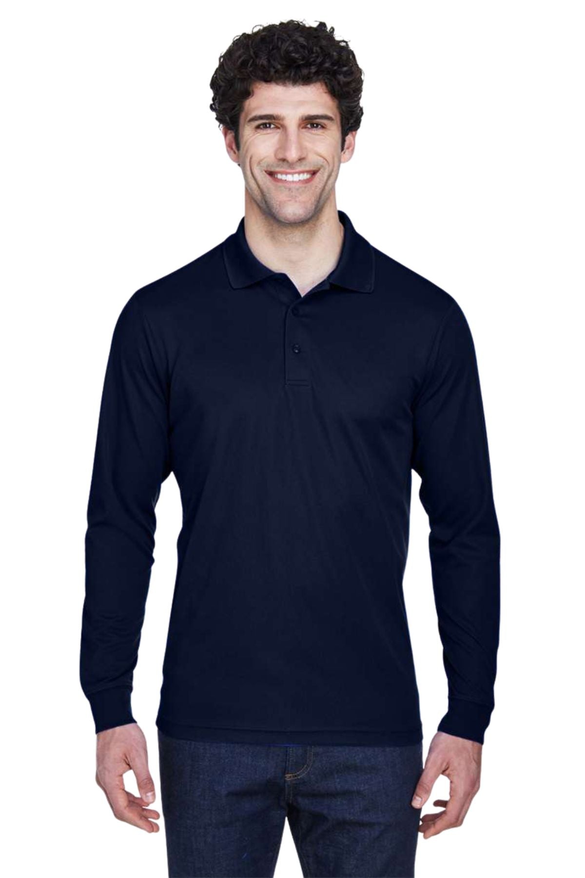 Men’s Pinnacle Performance Long Sleeve Pique Polo