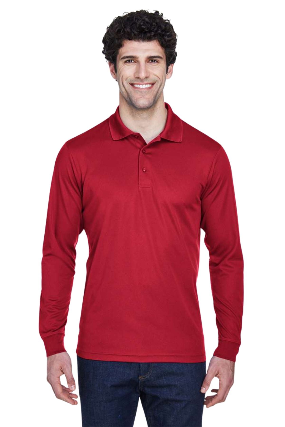Men’s Pinnacle Performance Long Sleeve Pique Polo