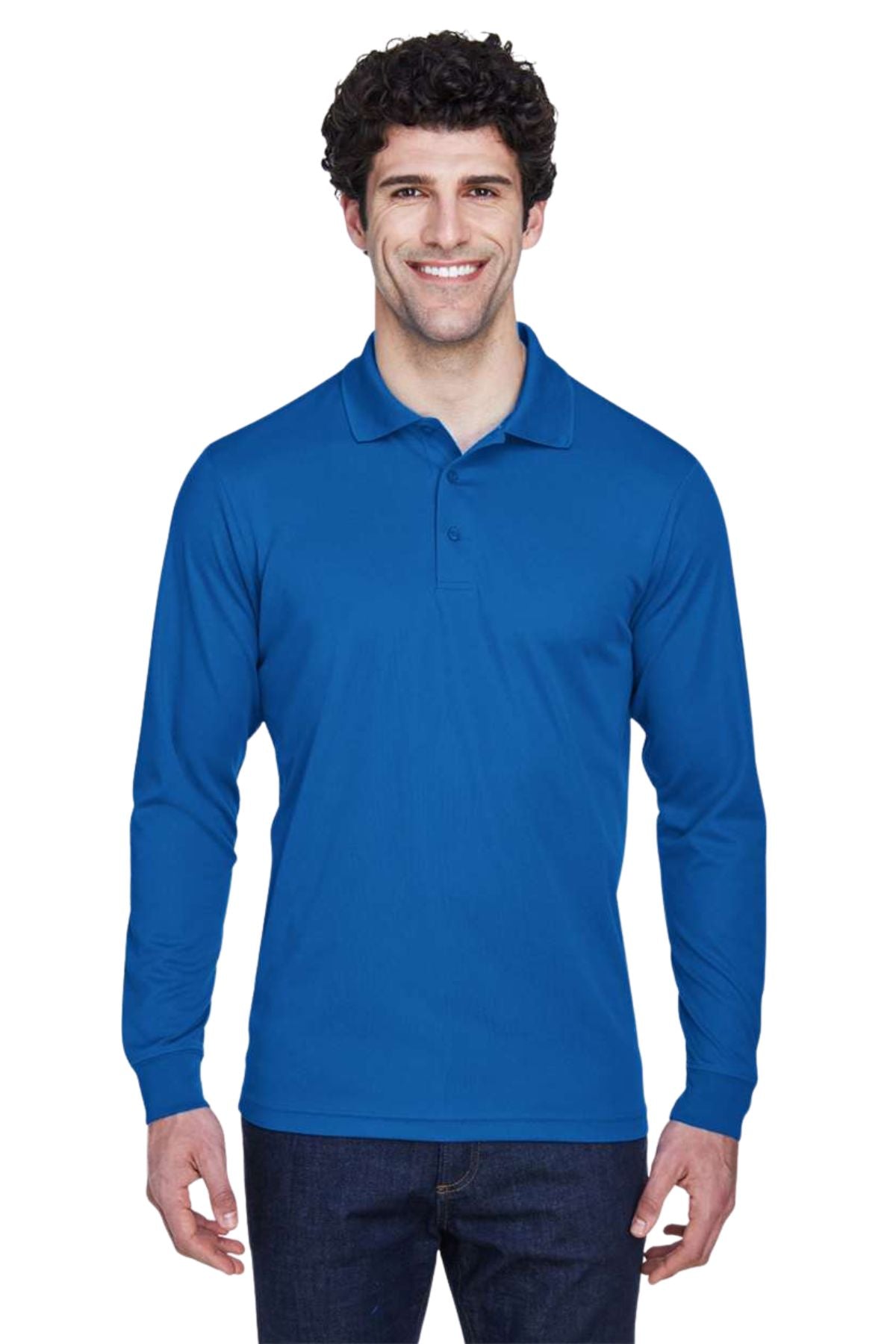 Men’s Pinnacle Performance Long Sleeve Pique Polo