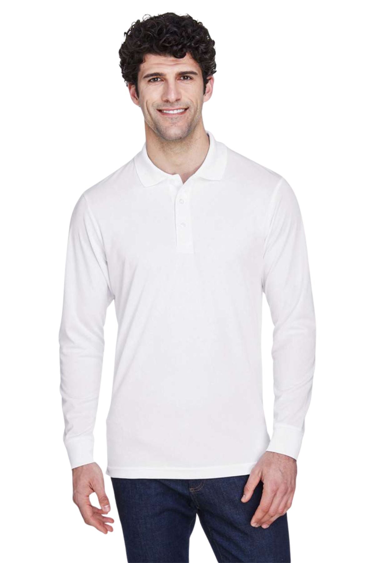 Men’s Pinnacle Performance Long Sleeve Pique Polo