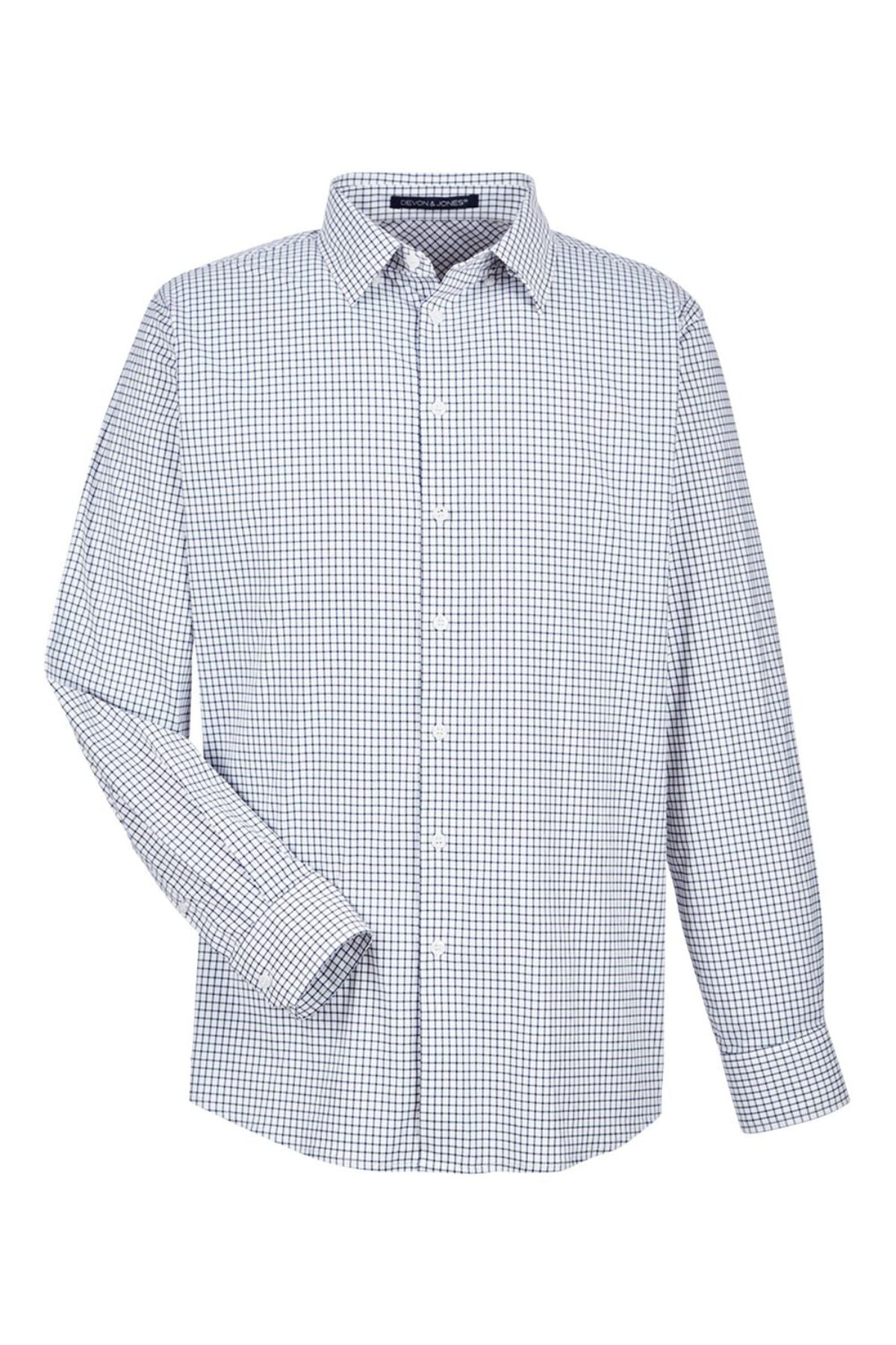 Men's CrownLux Performance® Micro Windowpane Woven Dress Shirt