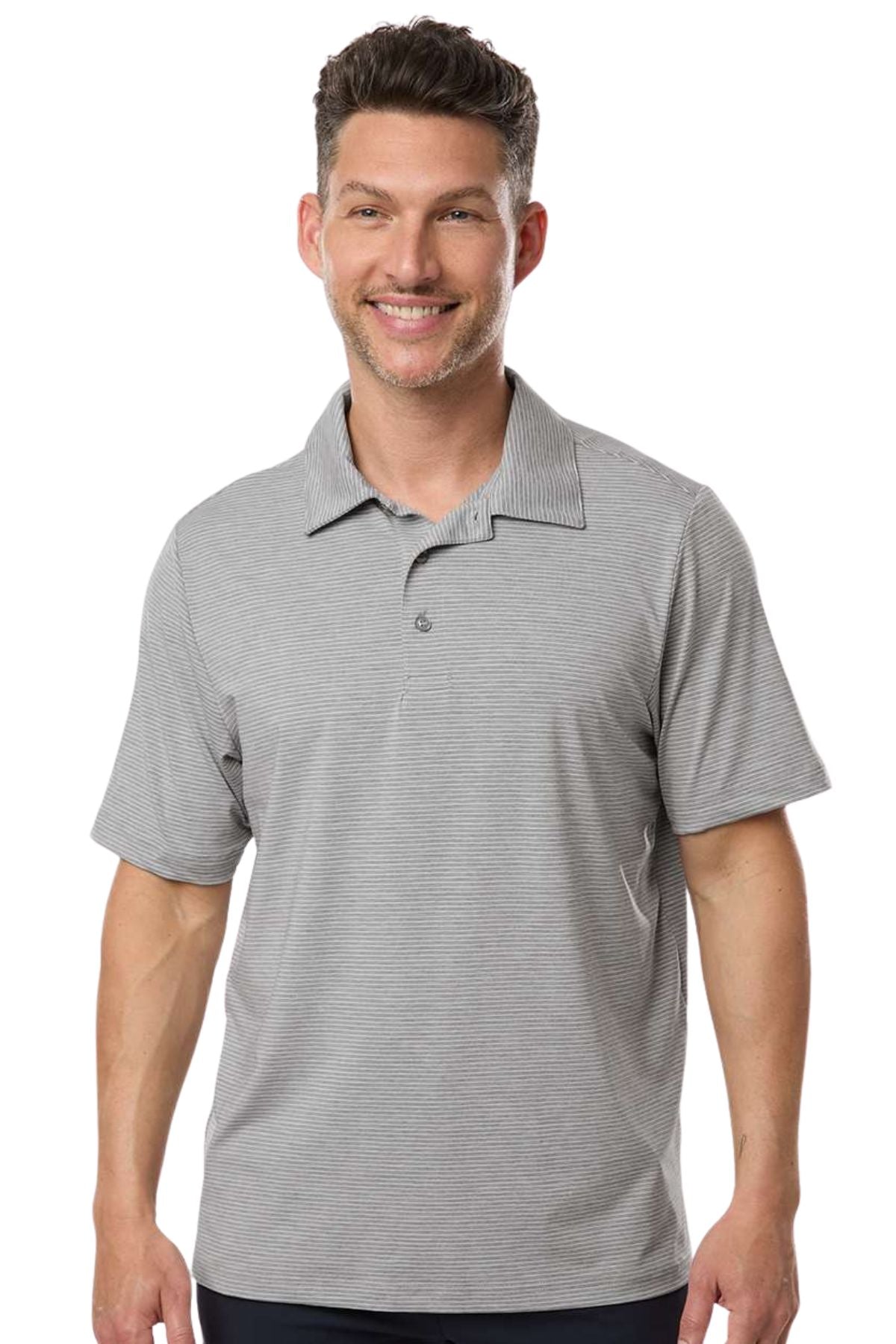 Men’s Relay Heathered Stripe Polo