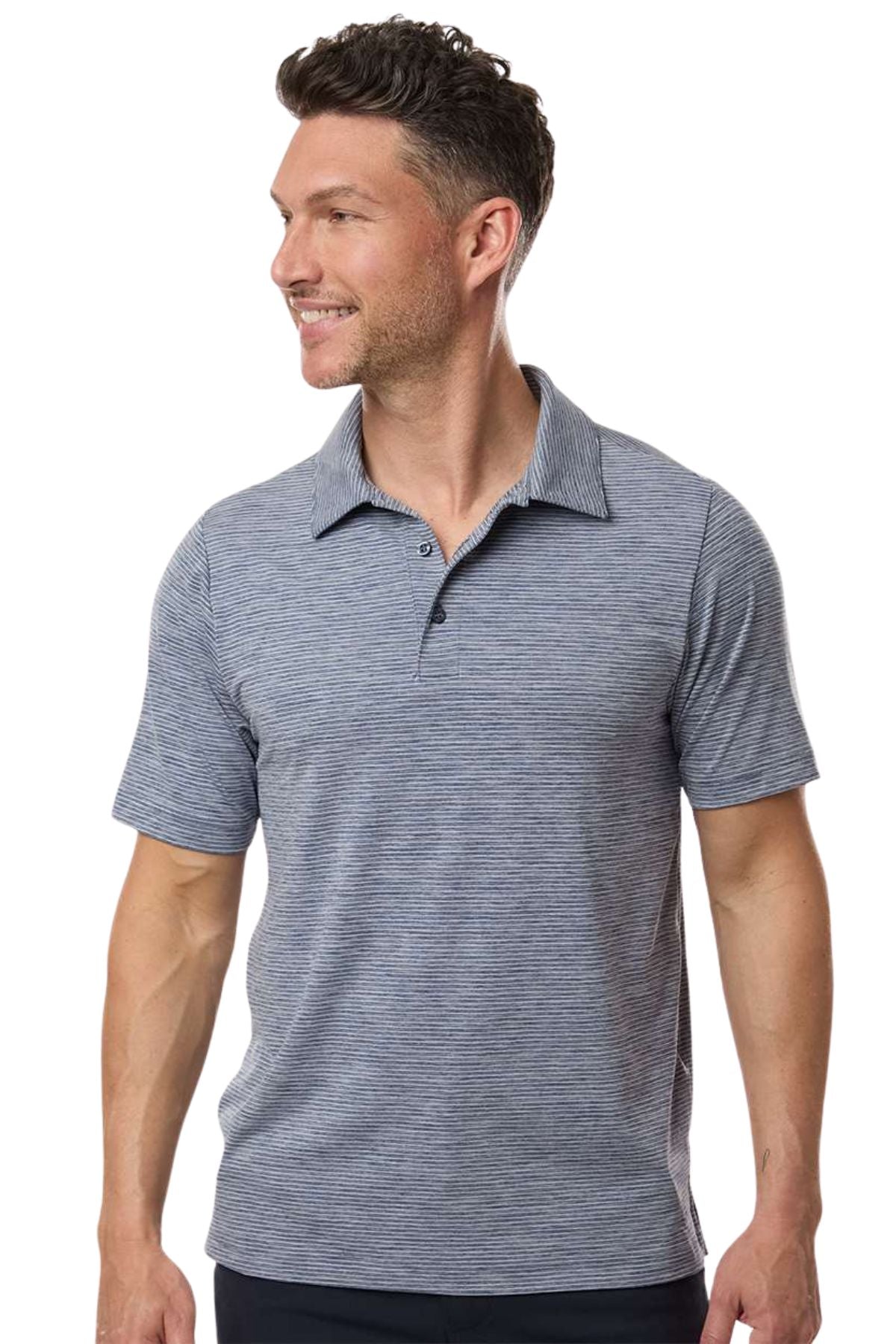 Men’s Relay Heathered Stripe Polo