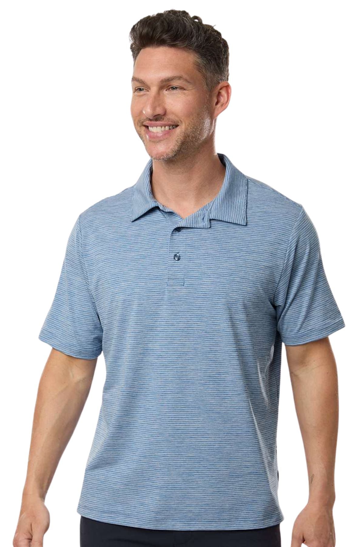 Men’s Relay Heathered Stripe Polo