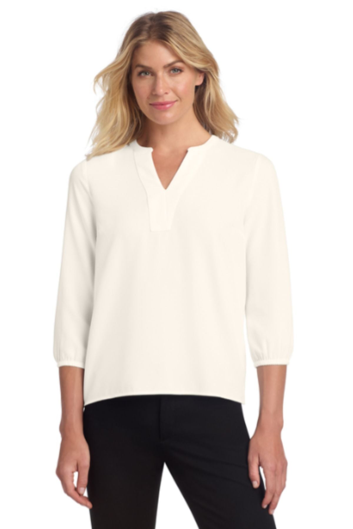 Mercer+Mettle® Women's Stretch Crepe 3/4-Sleeve Blouse