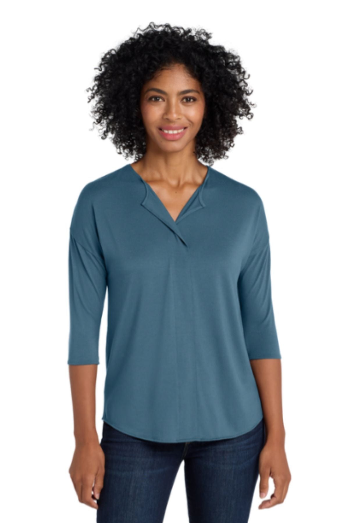 Port Authority® Women's Concept 3/4-Sleeve Soft Split Neck Top
