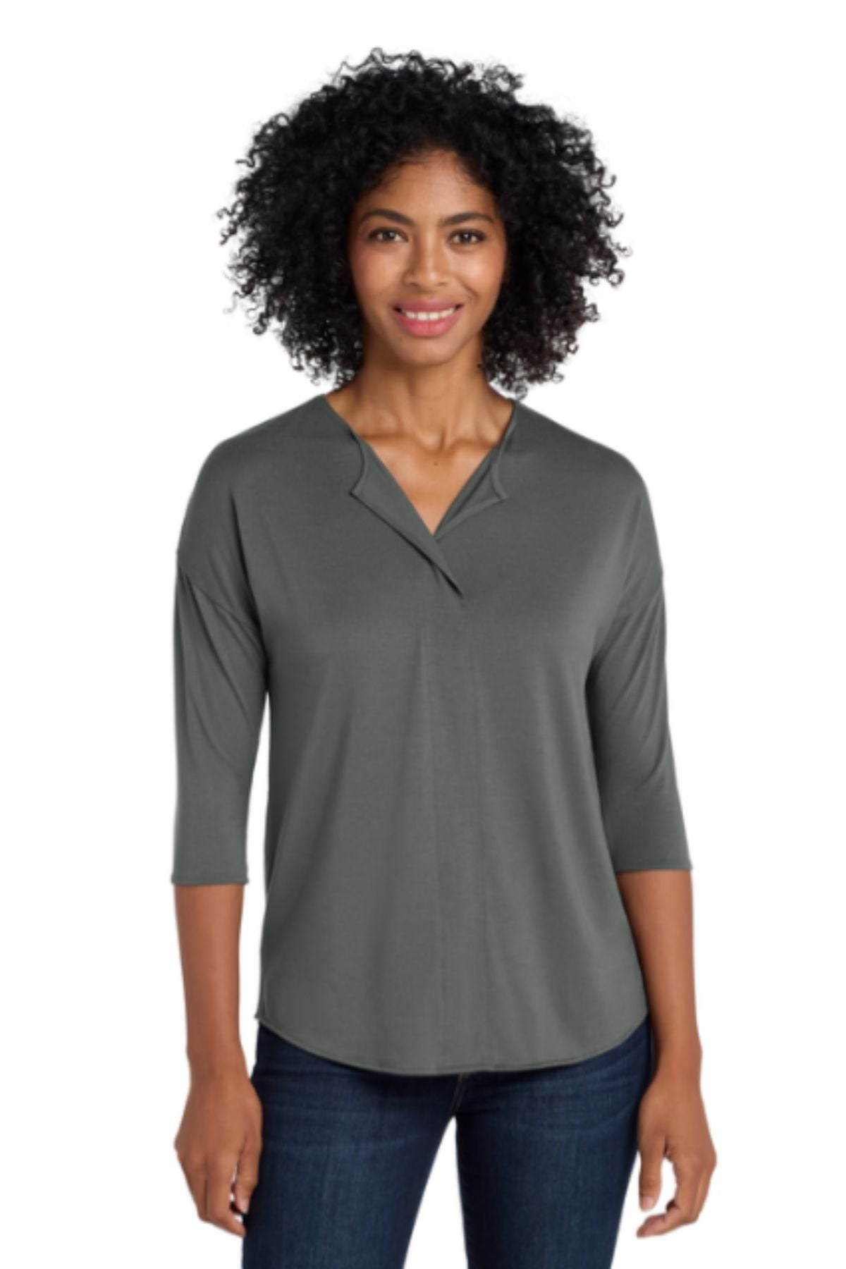 Port Authority® Women's Concept 3/4-Sleeve Soft Split Neck Top