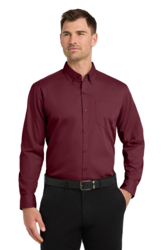 Port Authority® Long Sleeve Carefree Poplin Shirt