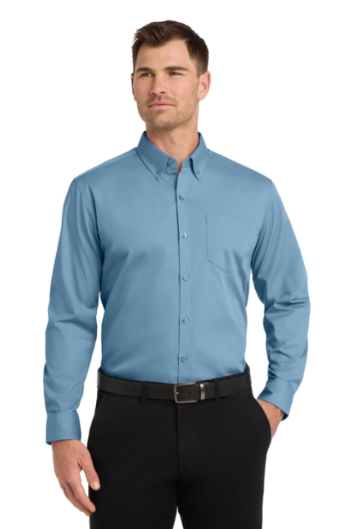 Port Authority® Long Sleeve Carefree Poplin Shirt