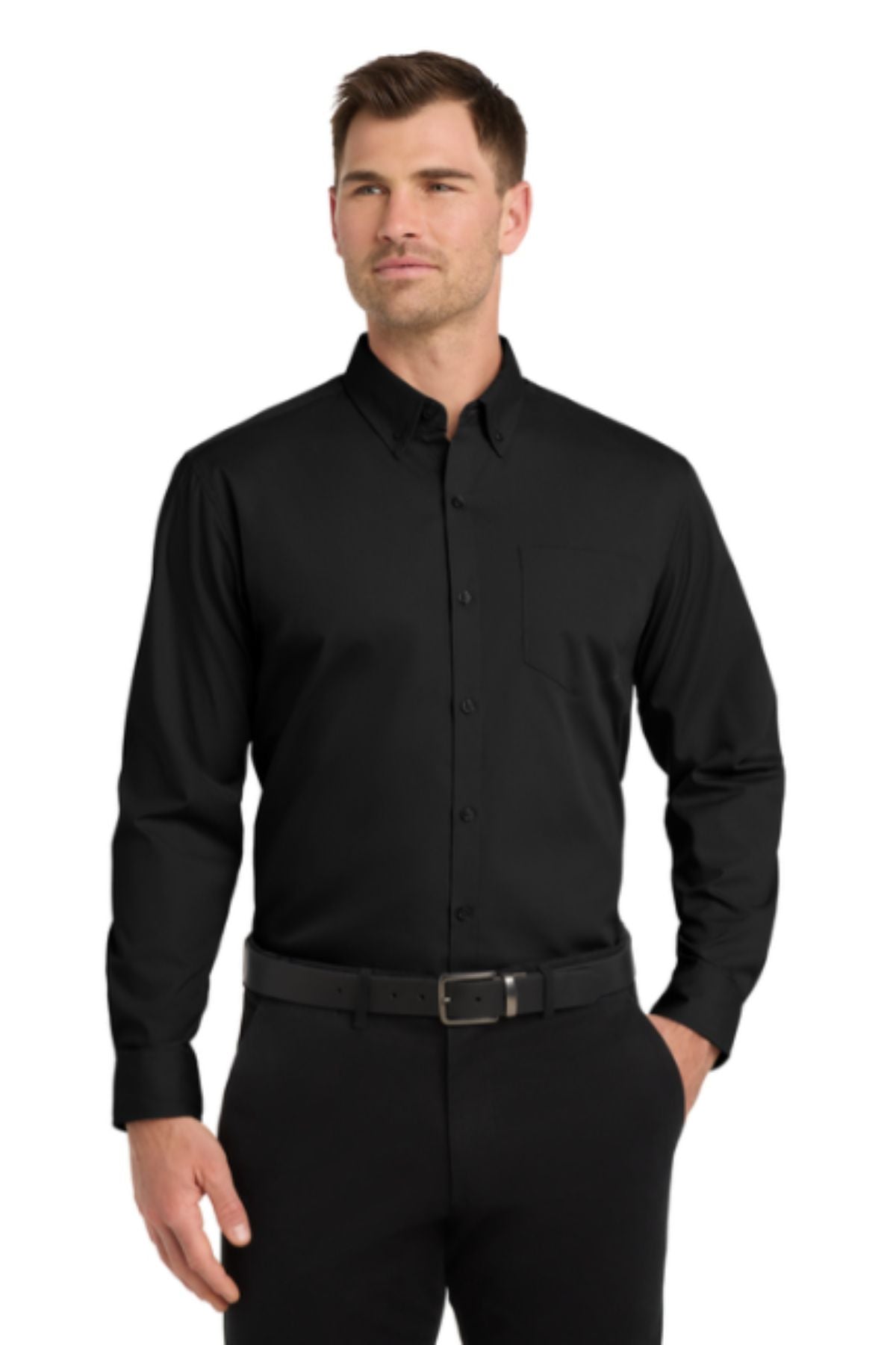 Port Authority® Long Sleeve Carefree Poplin Shirt