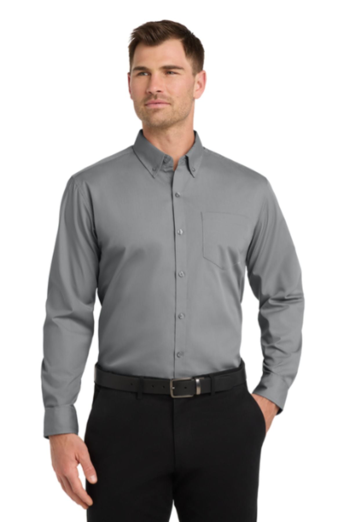 Port Authority® Long Sleeve Carefree Poplin Shirt