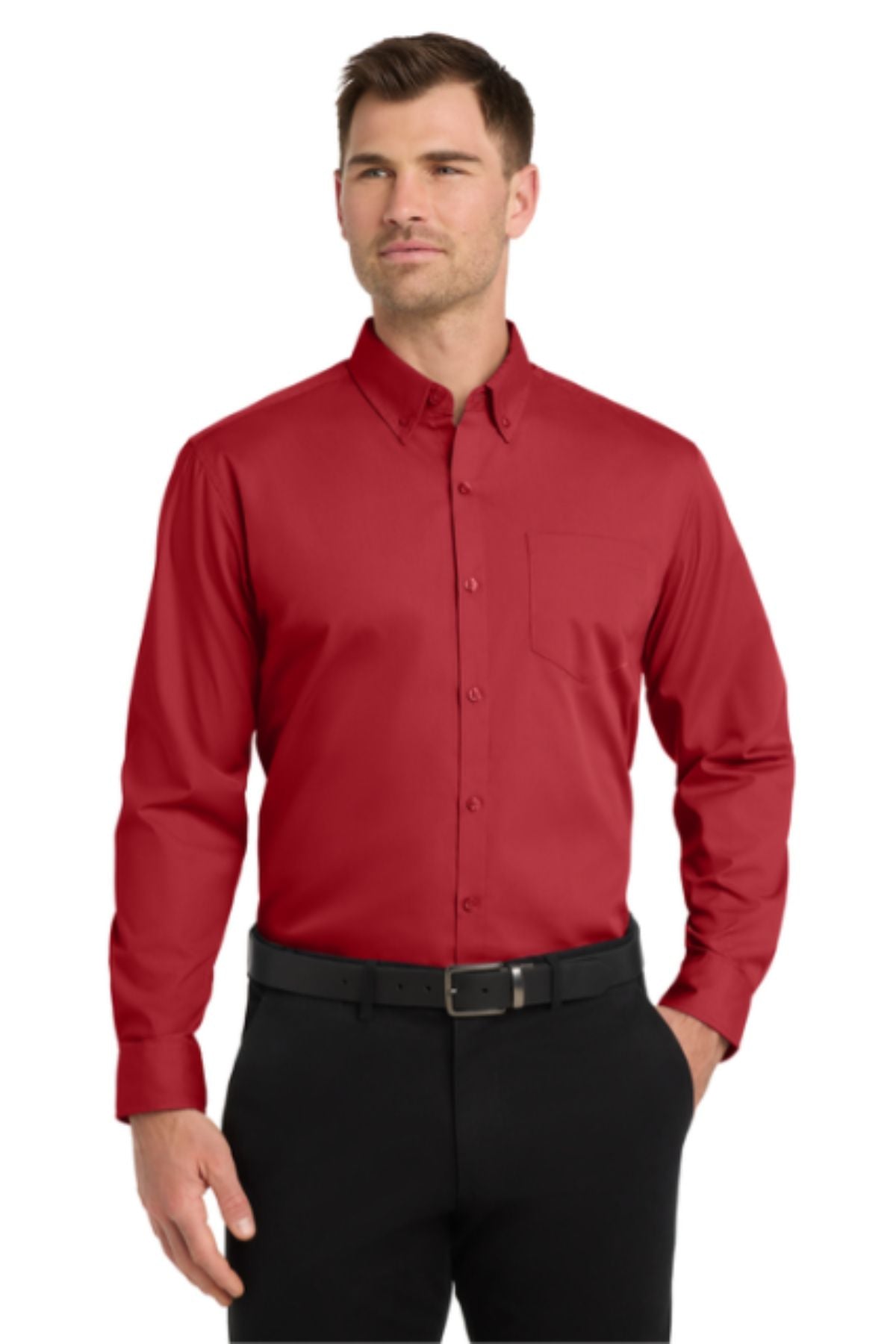 Port Authority® Long Sleeve Carefree Poplin Shirt