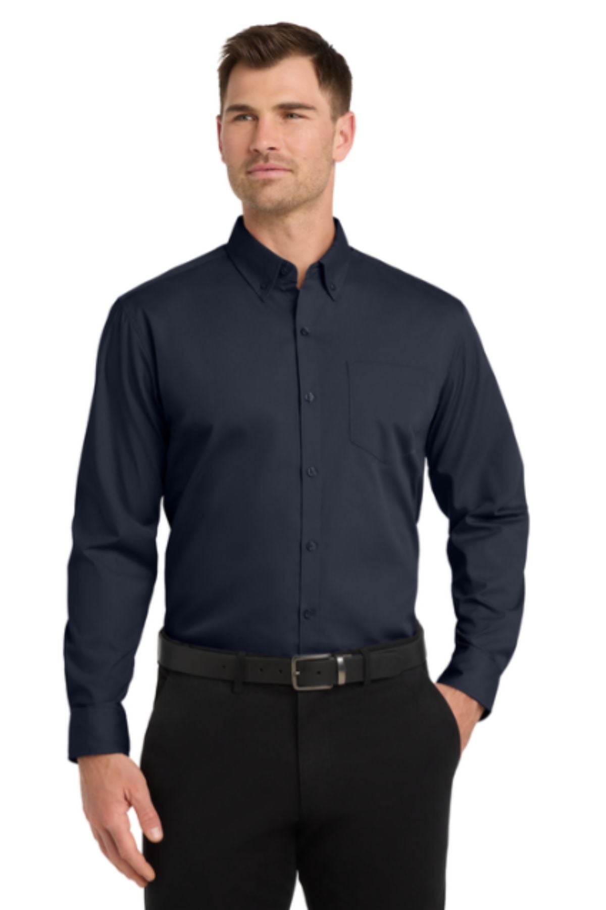 Port Authority® Long Sleeve Carefree Poplin Shirt