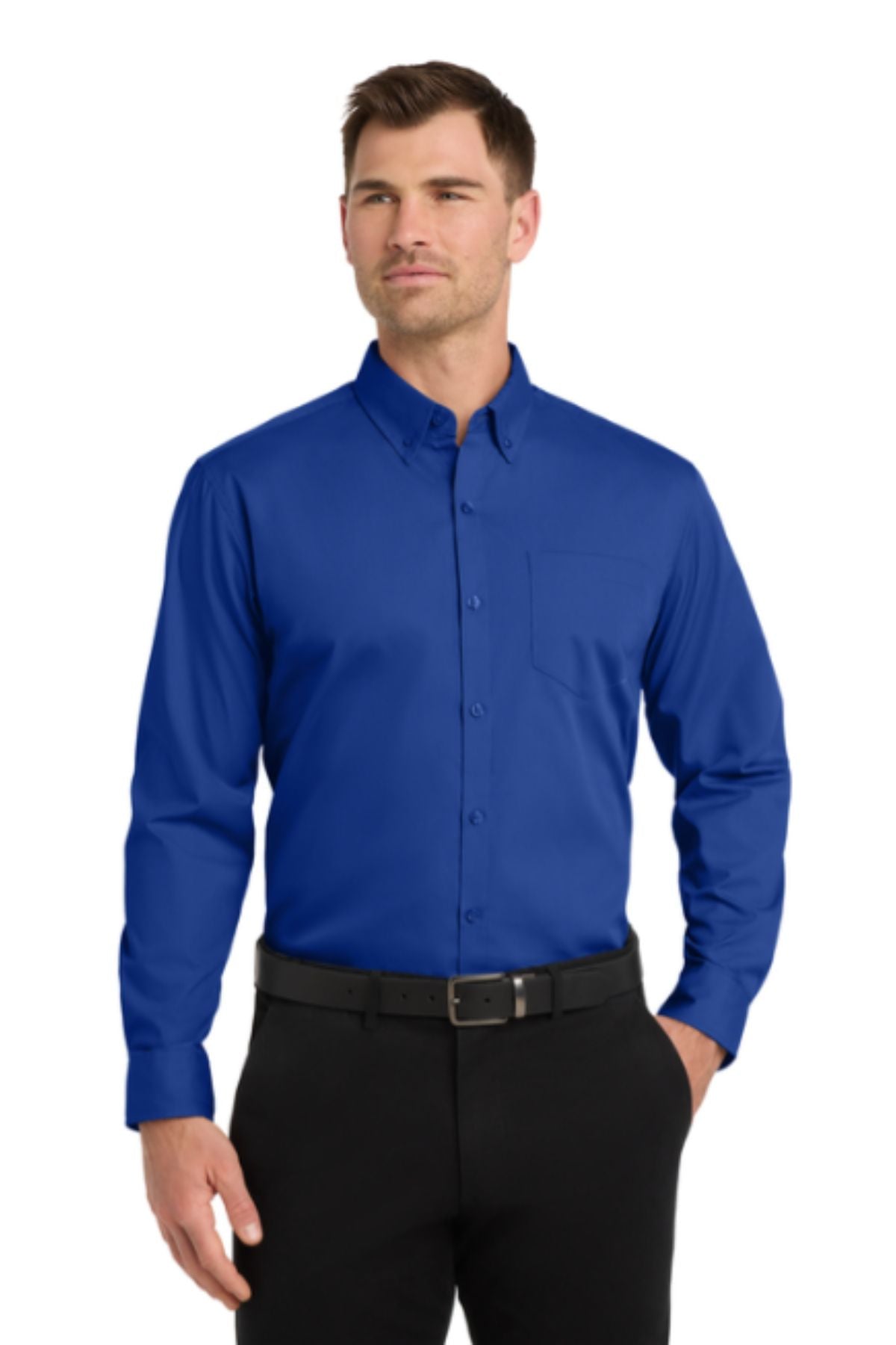 Port Authority® Long Sleeve Carefree Poplin Shirt