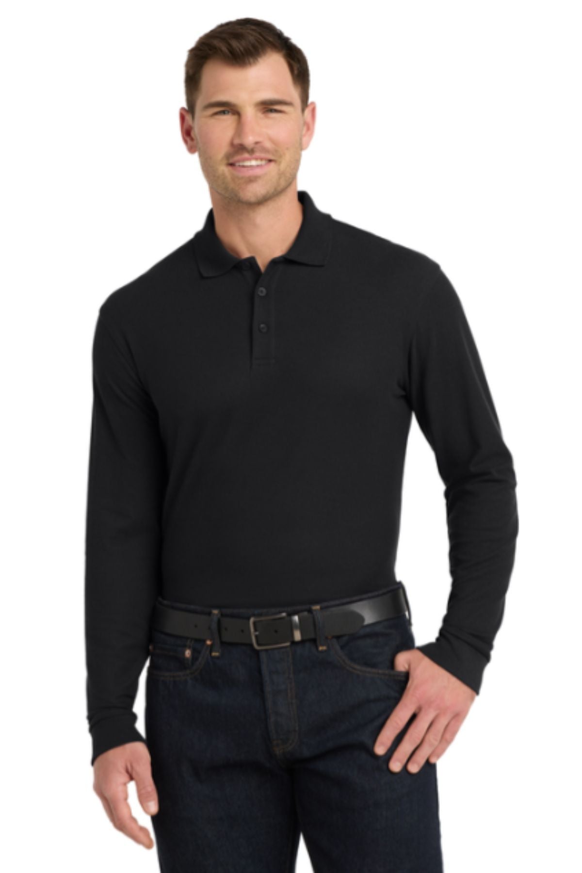 Port Authority® Long Sleeve Core Classic Pique Polo