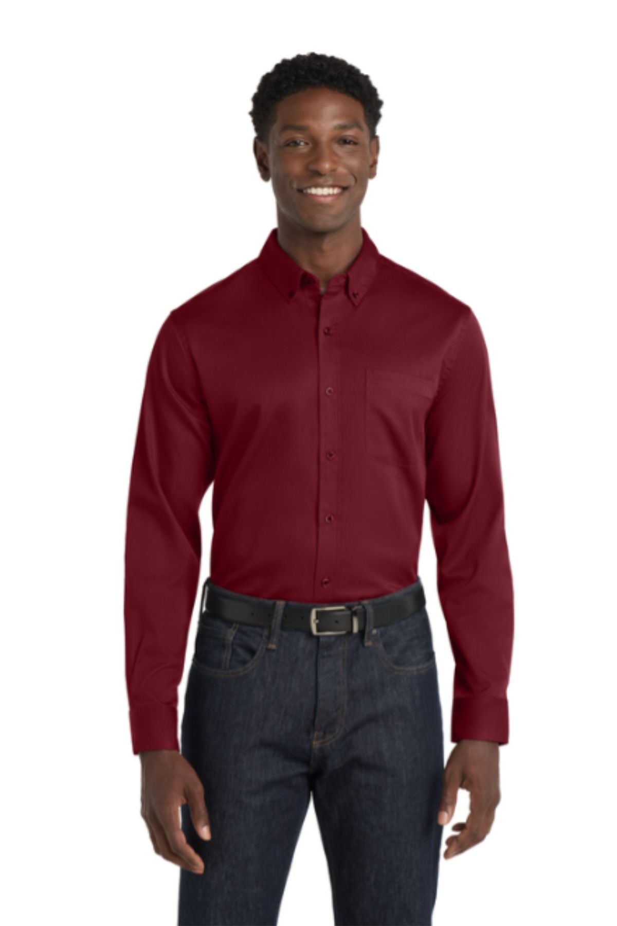 Port Authority® Long Sleeve SuperPro React™ Twill Shirt