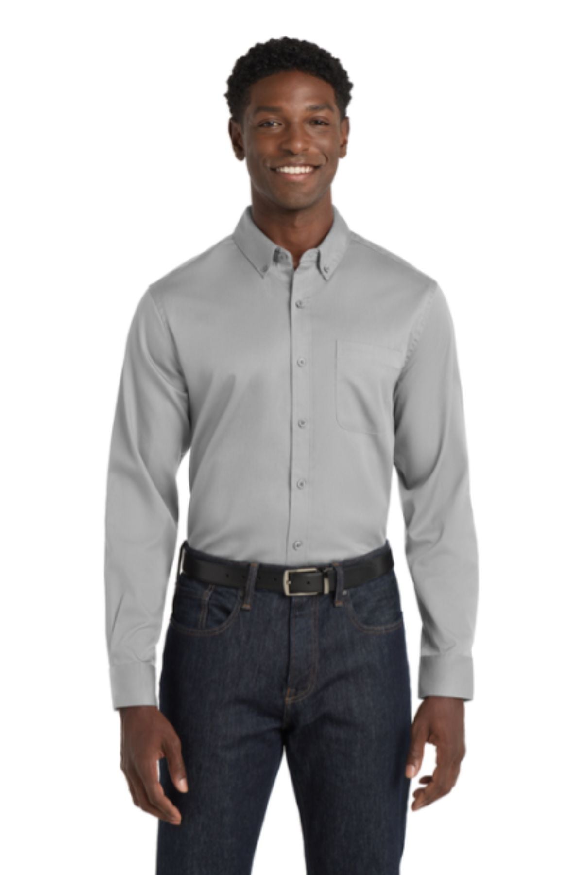 Port Authority® Long Sleeve SuperPro React™ Twill Shirt
