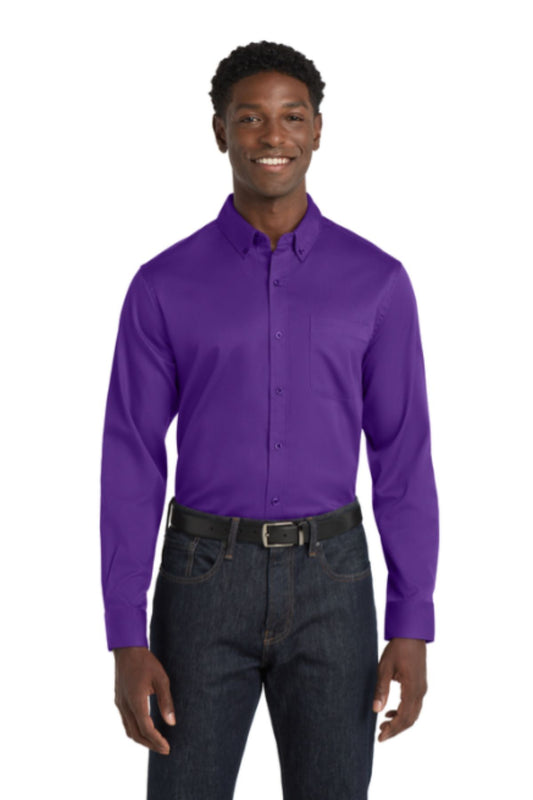 Port Authority® Long Sleeve SuperPro React™ Twill Shirt