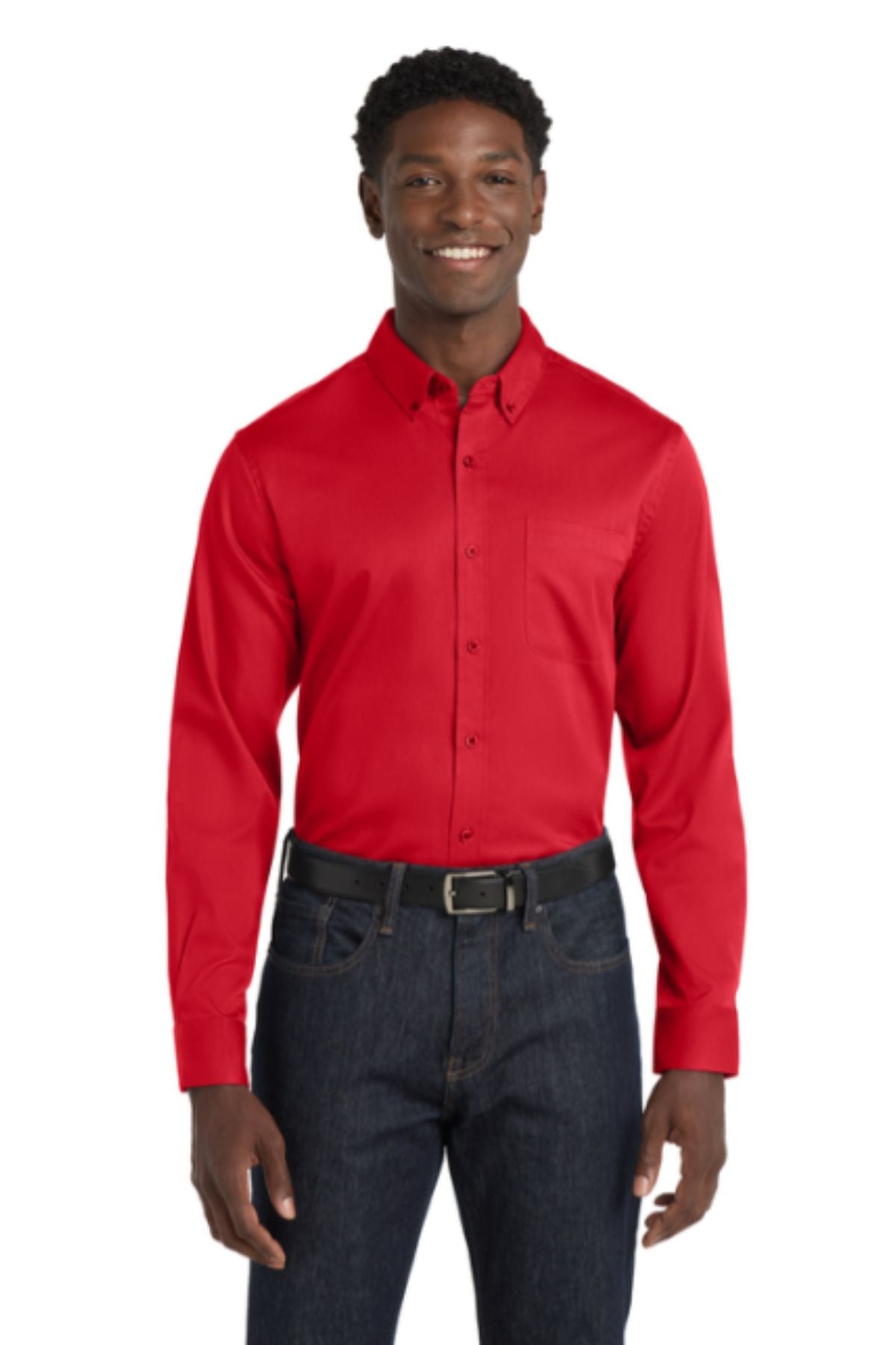Port Authority® Long Sleeve SuperPro React™ Twill Shirt