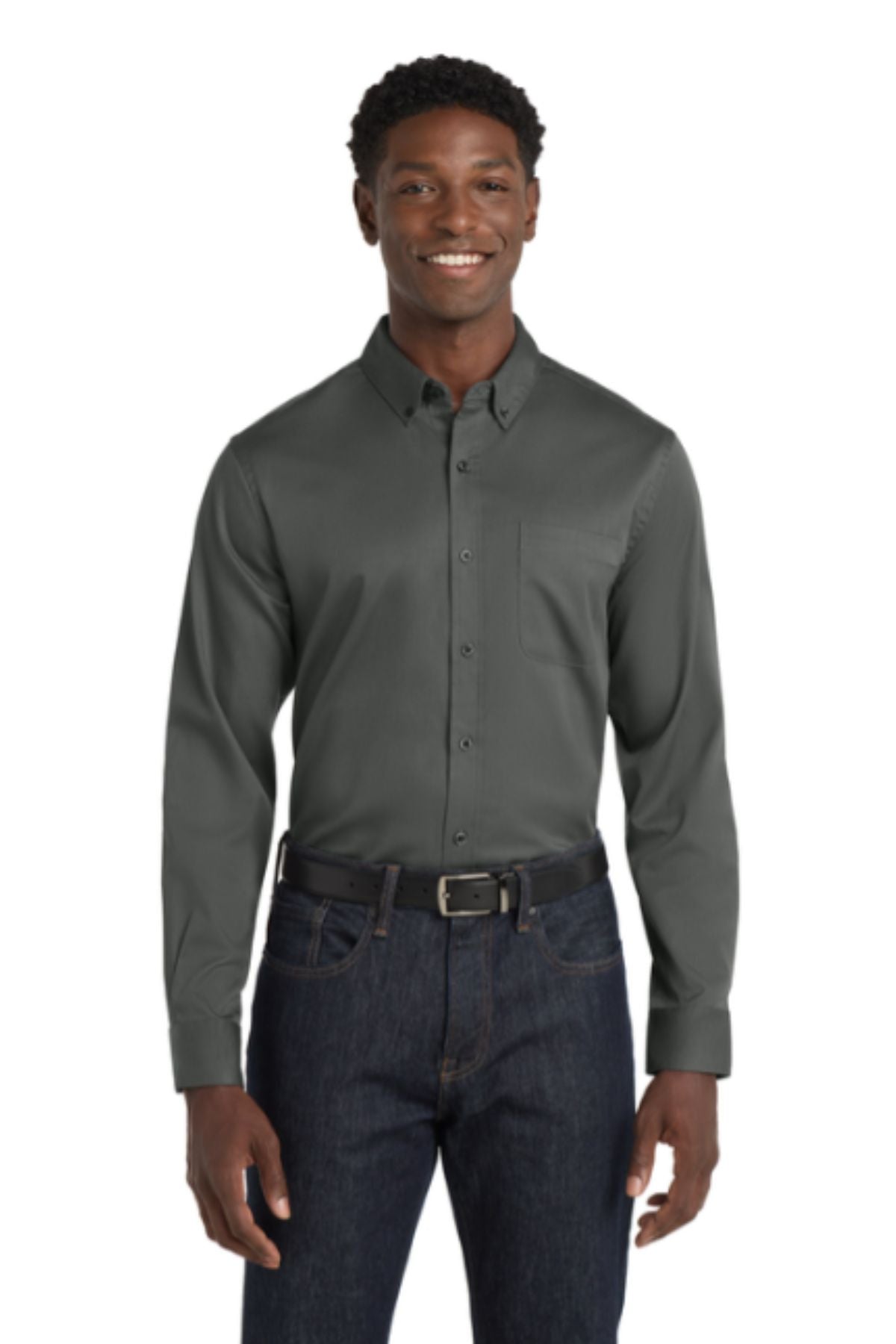 Port Authority® Long Sleeve SuperPro React™ Twill Shirt