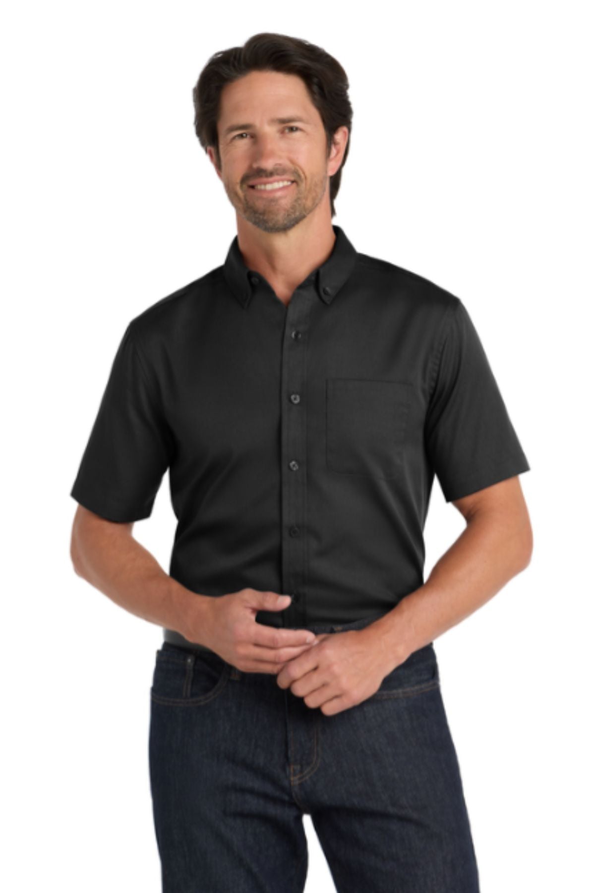 Port Authority® Short Sleeve SuperPro React™ Twill Shirt