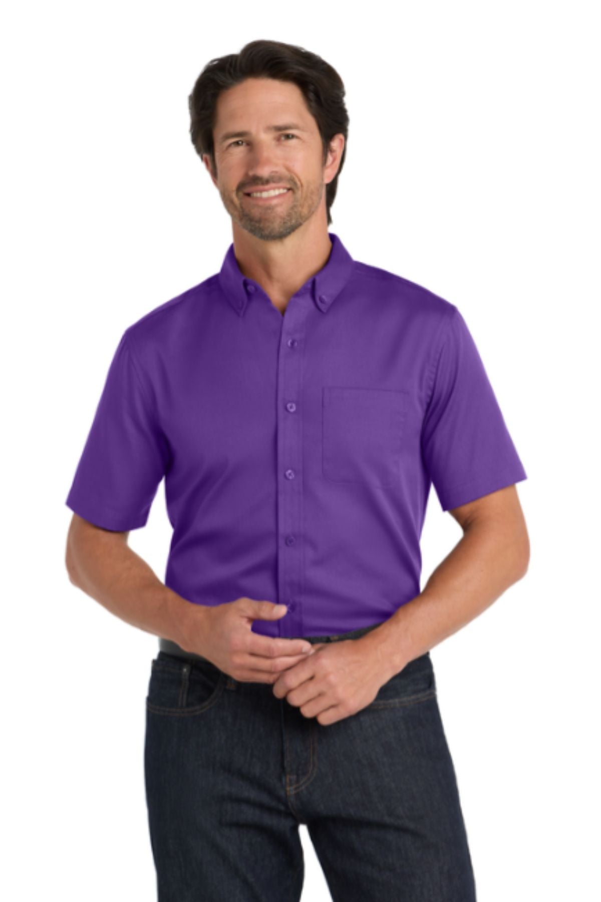 Port Authority® Short Sleeve SuperPro React™ Twill Shirt