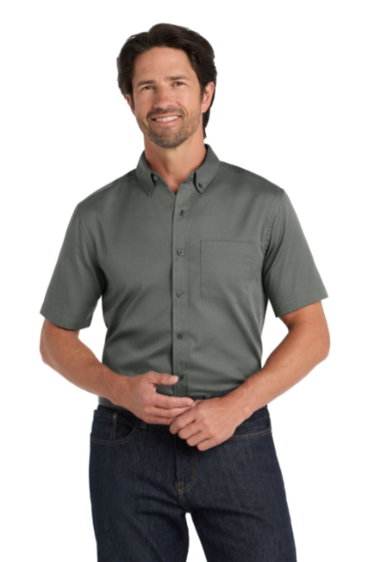 Port Authority® Short Sleeve SuperPro React™ Twill Shirt