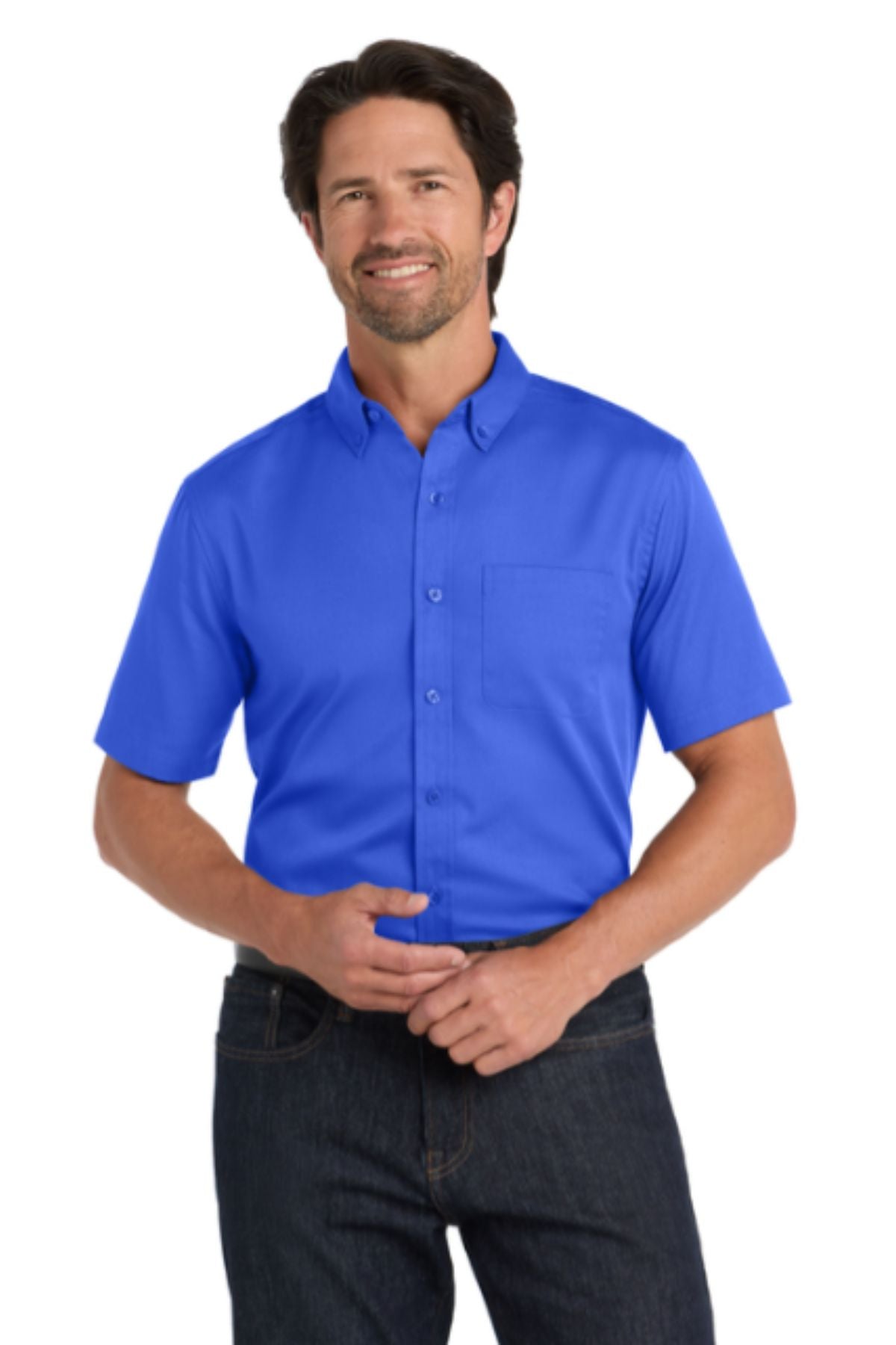 Port Authority® Short Sleeve SuperPro React™ Twill Shirt