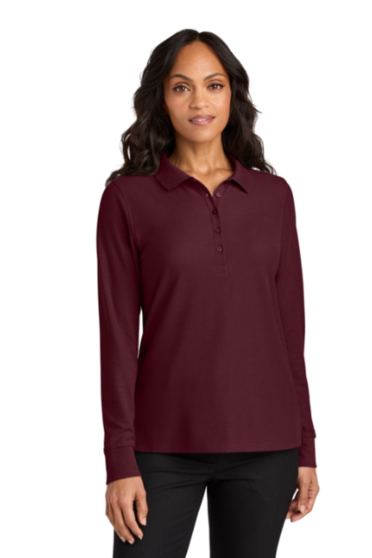 Port Authority® Women’s Wearever Signature Pique Long Sleeve Polo