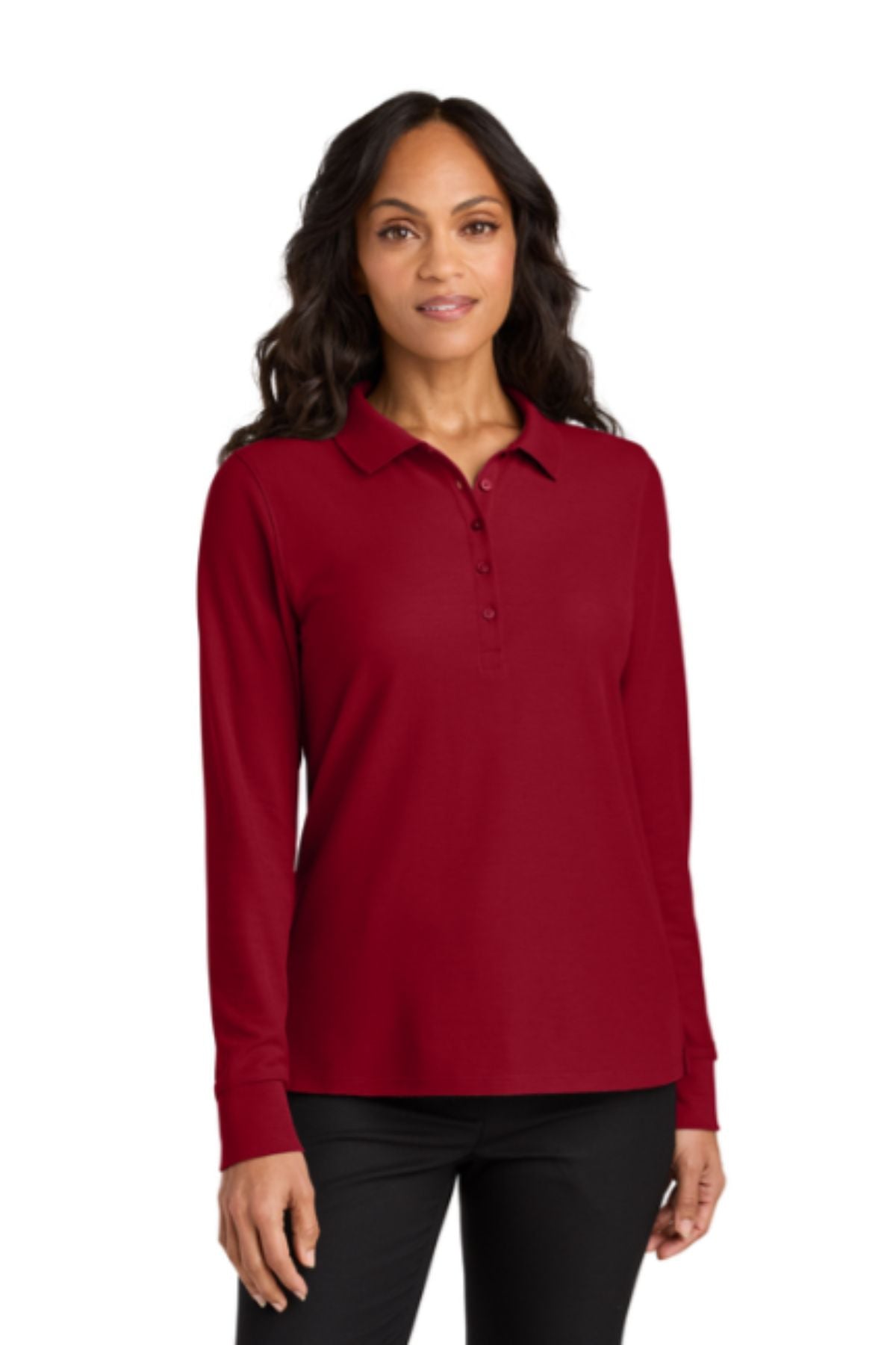 Port Authority® Women’s Wearever Signature Pique Long Sleeve Polo