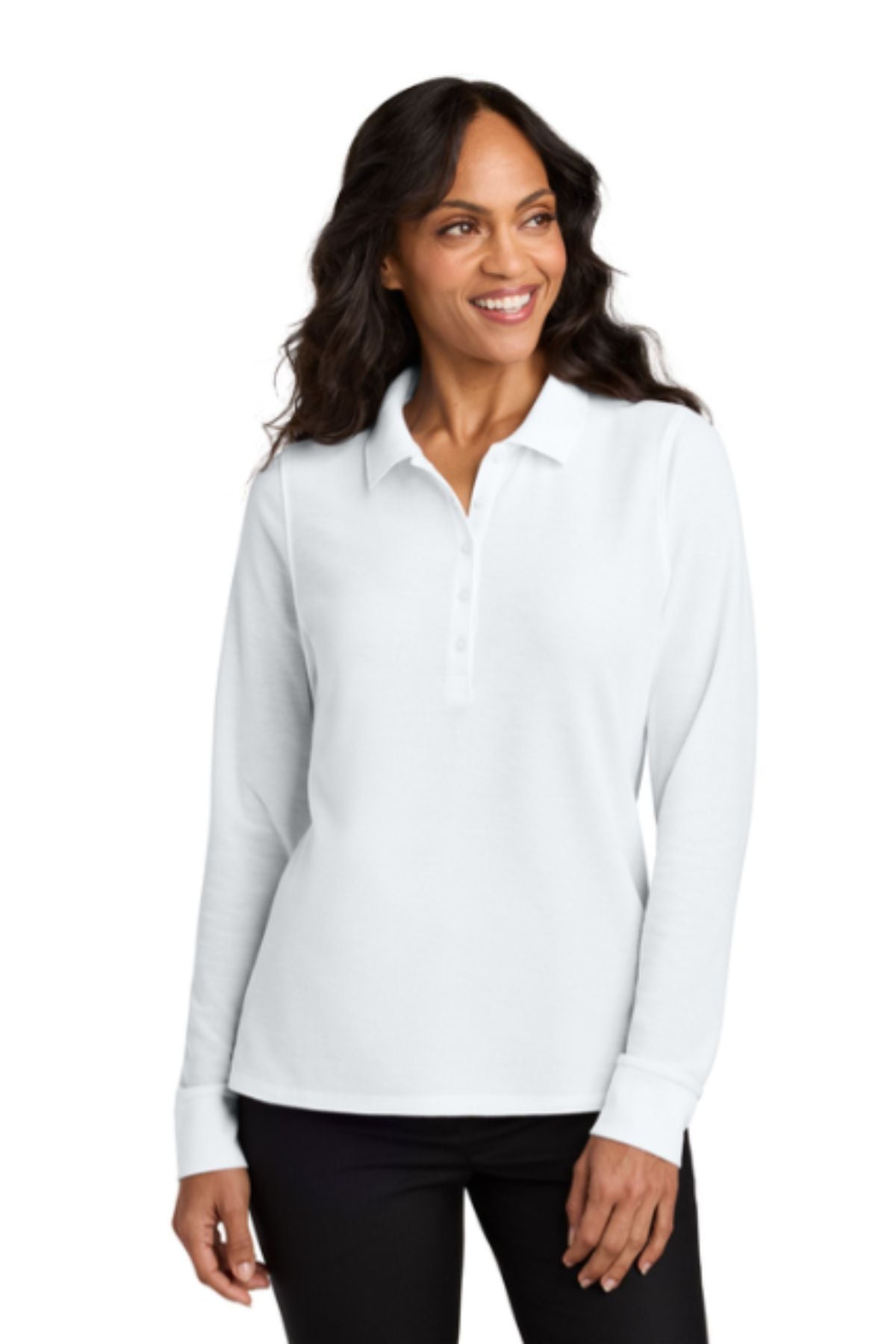 Port Authority® Women’s Wearever Signature Pique Long Sleeve Polo