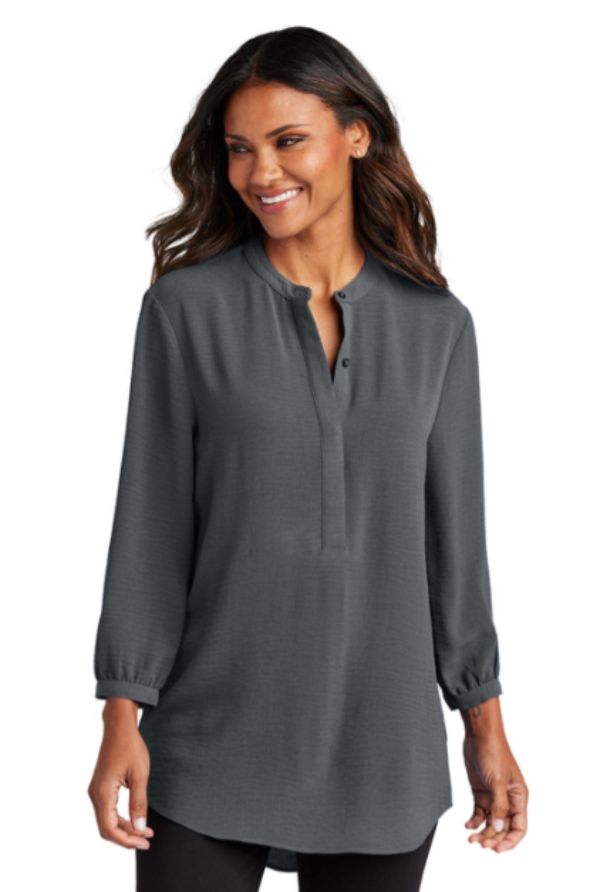Port Authority® Women's 3/4-Sleeve Textured Crepe Tunic
