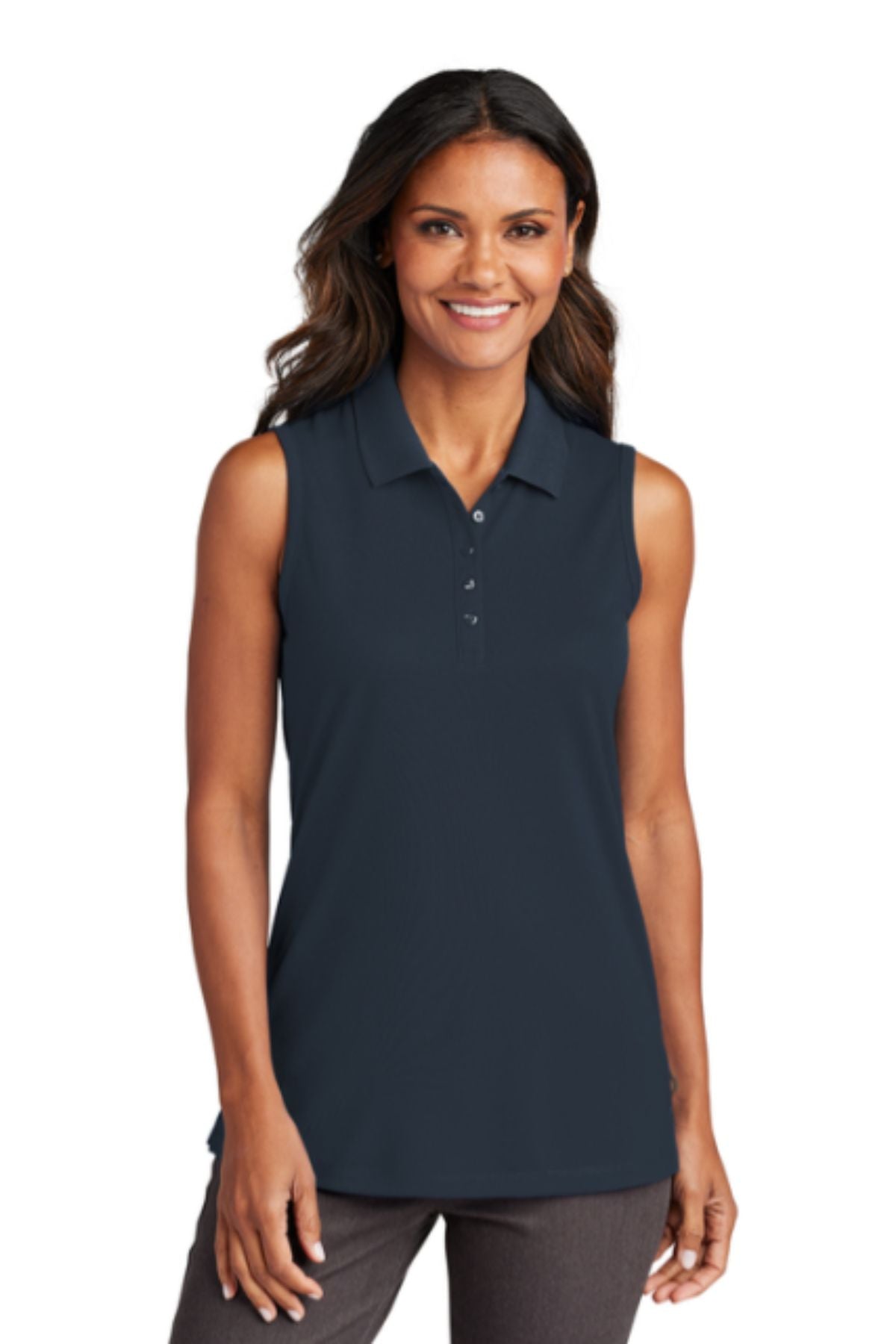 Port Authority® Women's Dry Zone® UV Micro-Mesh Sleeveless Polo