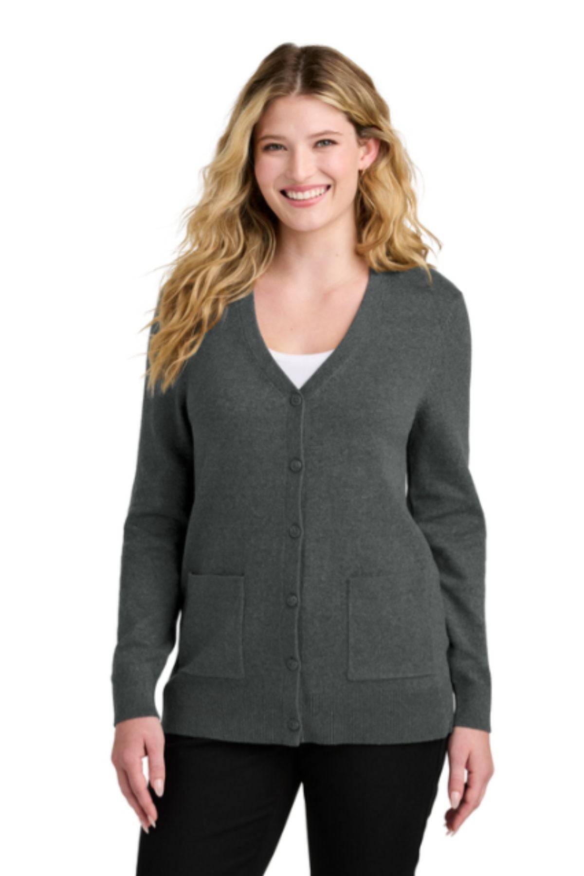Port Authority® Women’s Easy Care Button-Up Cardigan Sweater