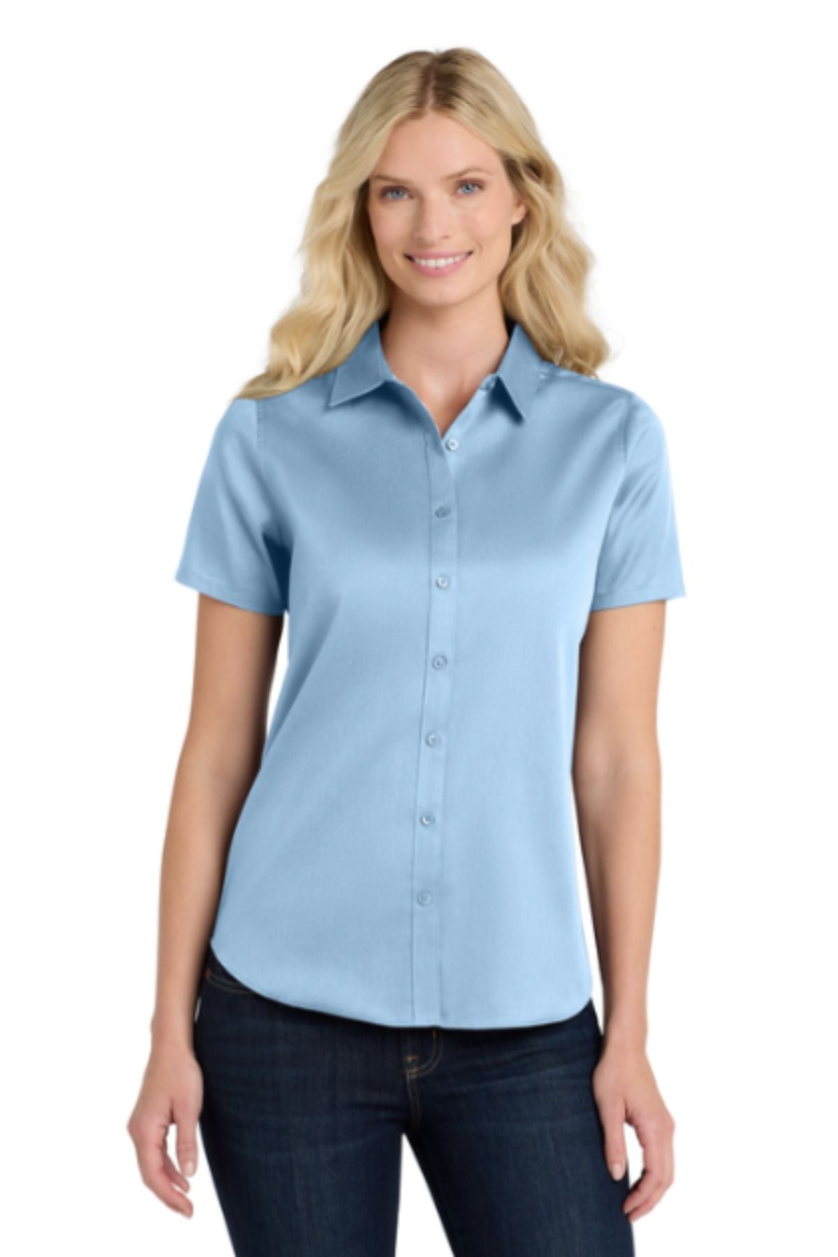 Port Authority® Women's Short Sleeve SuperPro React™ Twill Shirt