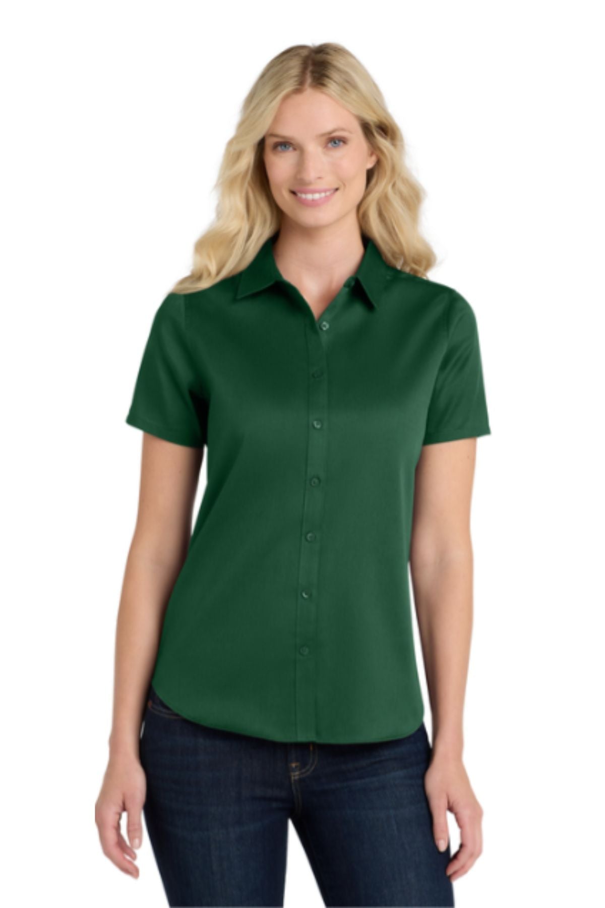 Port Authority® Women's Short Sleeve SuperPro React™ Twill Shirt