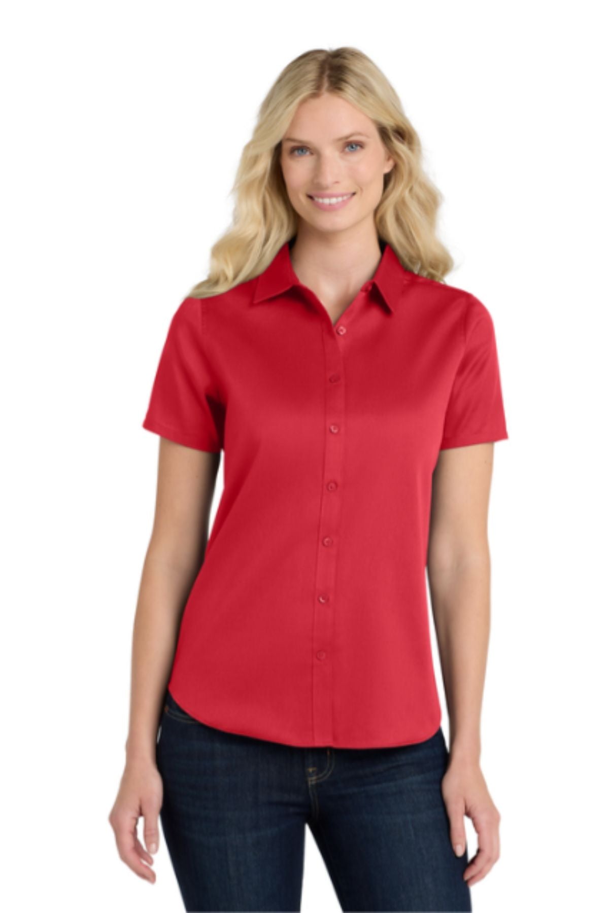 Port Authority® Women's Short Sleeve SuperPro React™ Twill Shirt