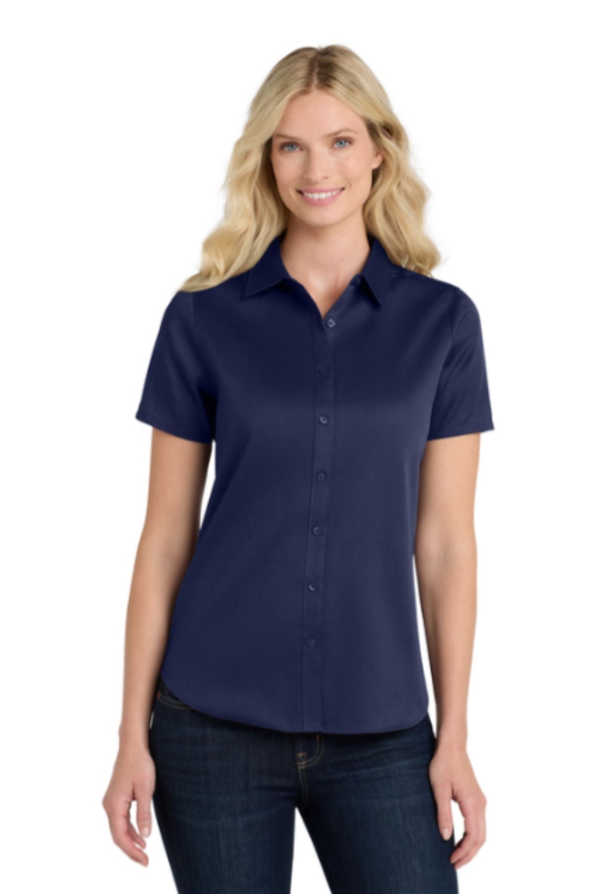 Port Authority® Women's Short Sleeve SuperPro React™ Twill Shirt