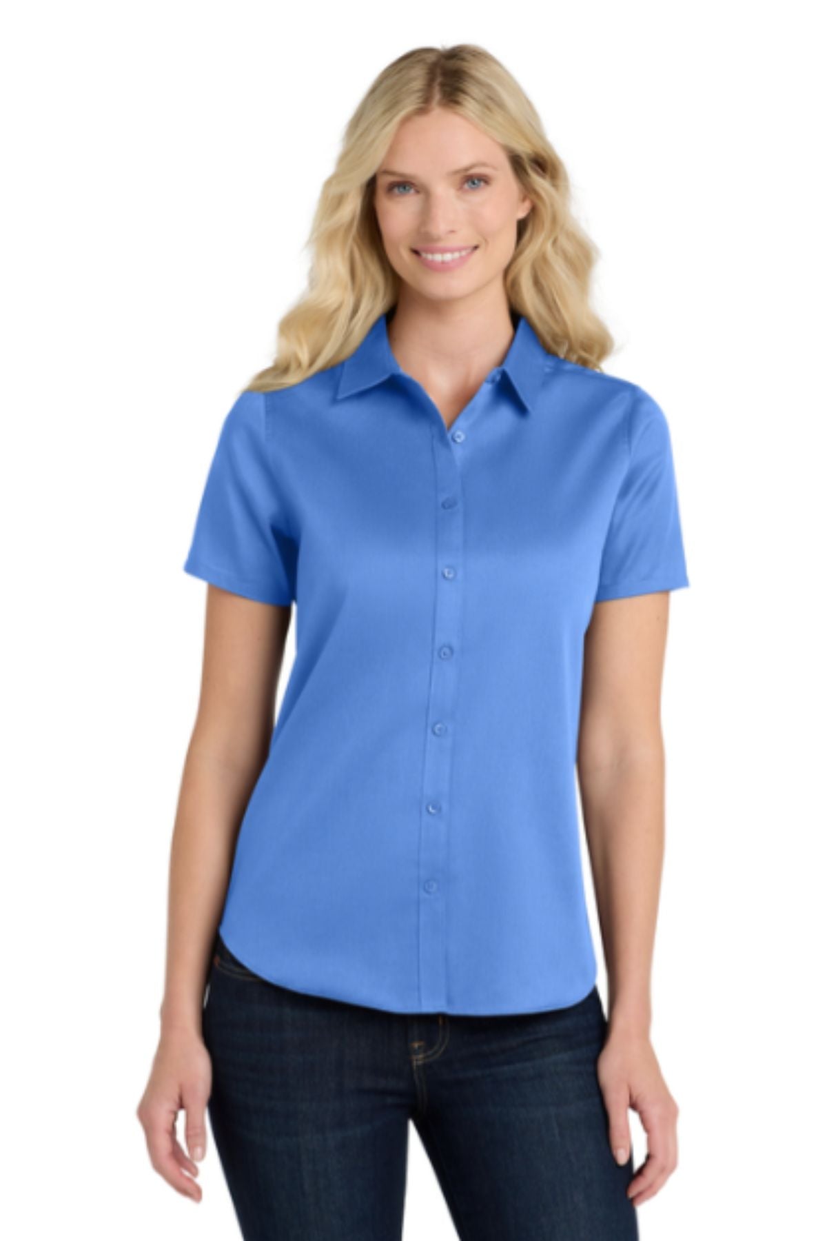 Port Authority® Women's Short Sleeve SuperPro React™ Twill Shirt