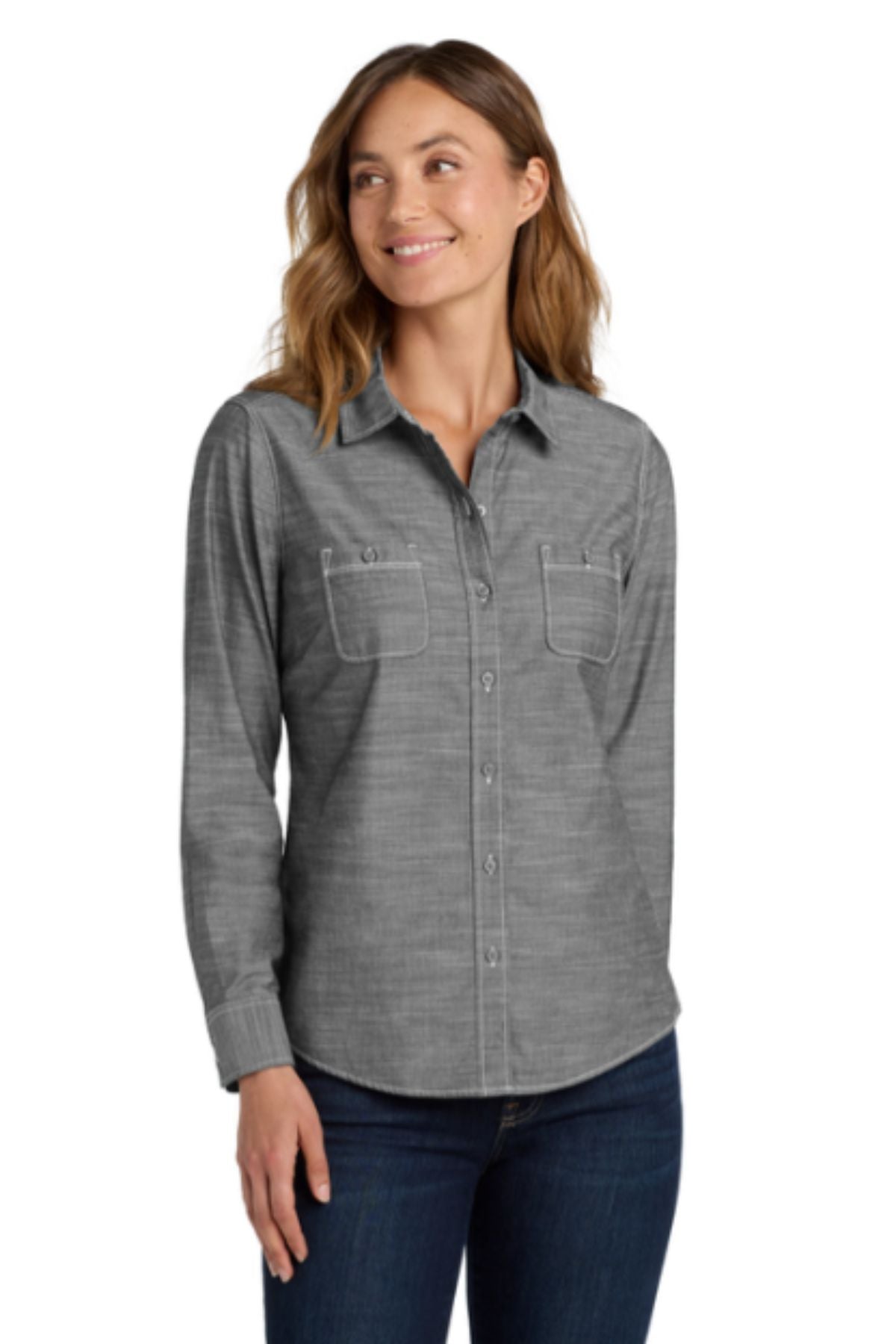 Port Authority® Women's Slub Chambray Shirt