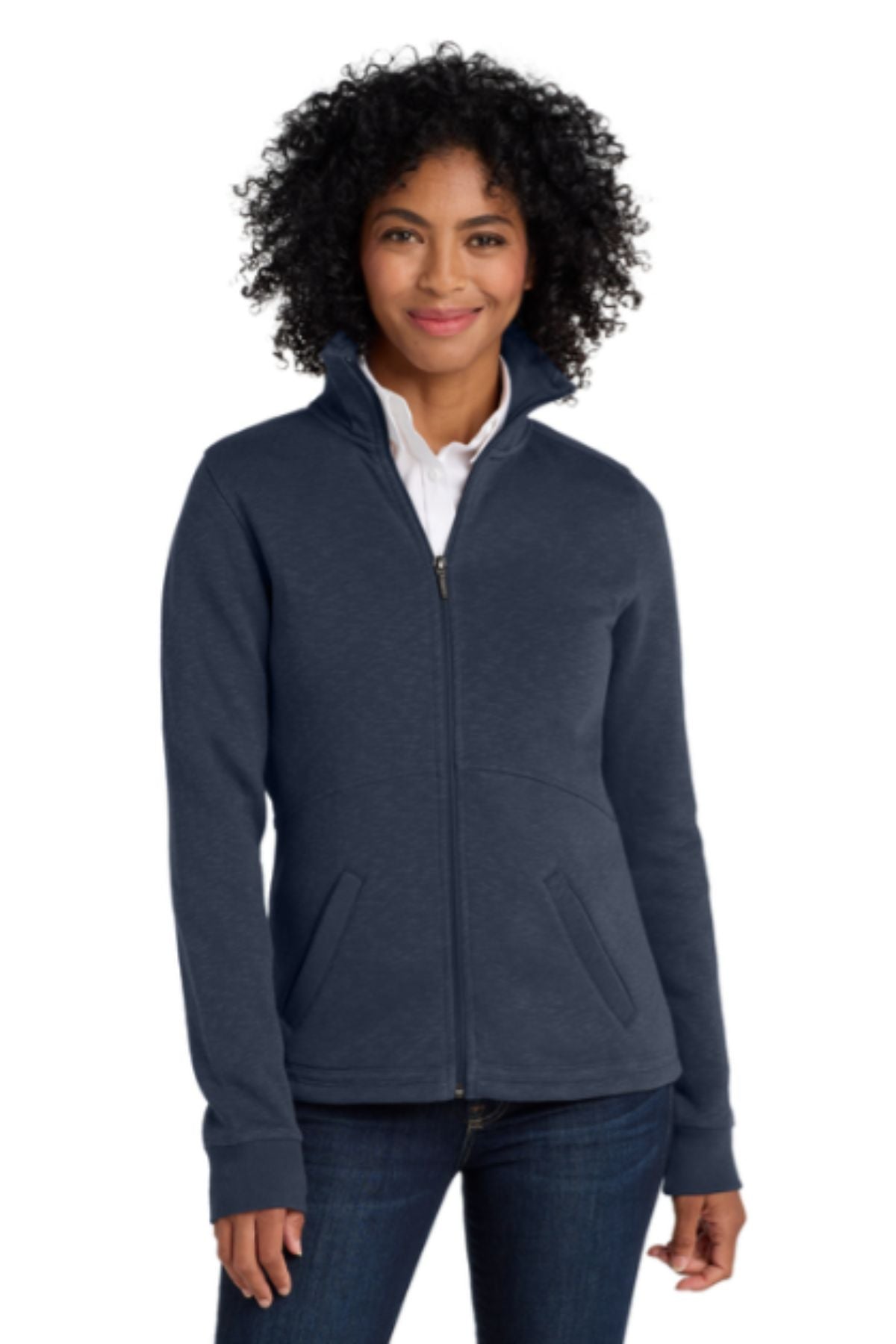 Port Authority® Women's Slub Fleece Full-Zip Jacket