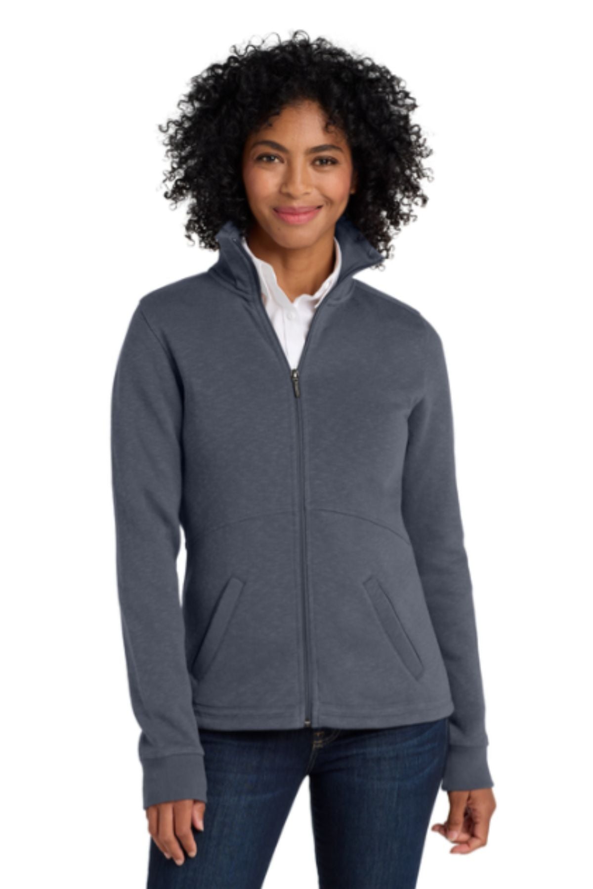 Port Authority® Women's Slub Fleece Full-Zip Jacket