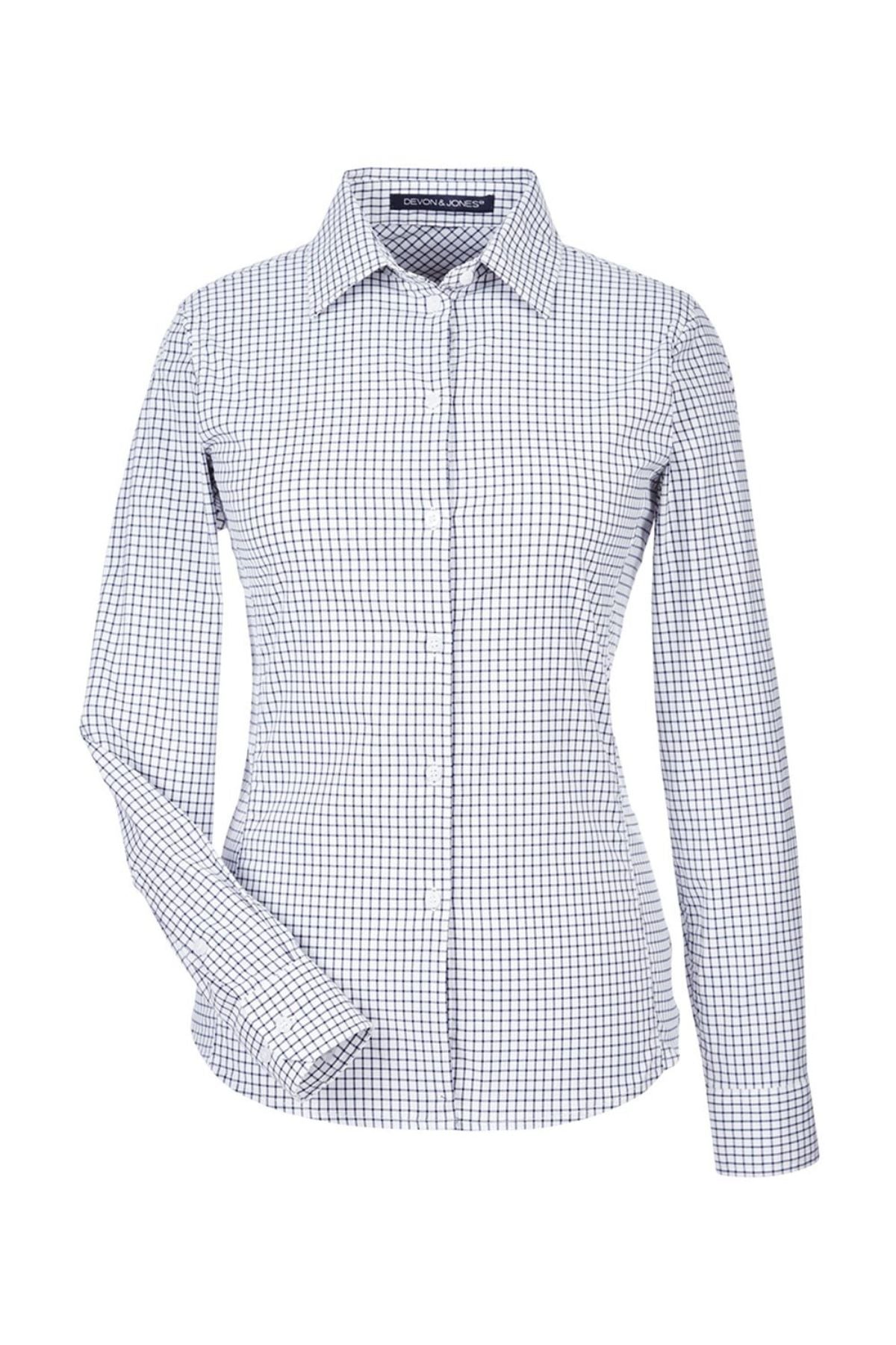 Women's CrownLux Performance® Micro Windowpane Woven Dress Shirt